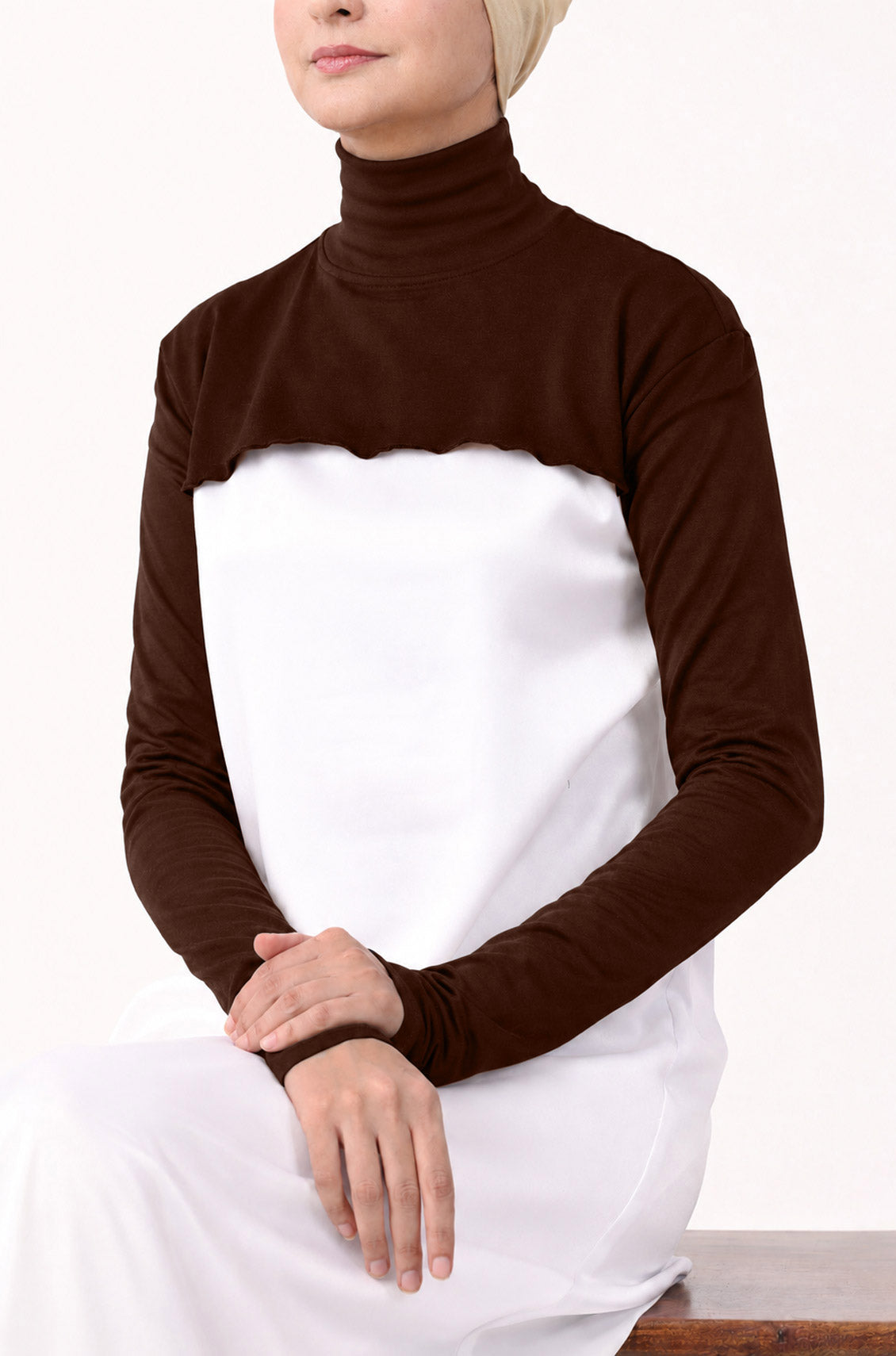 Neck and Sleeve Extender High Neck Dark Brown