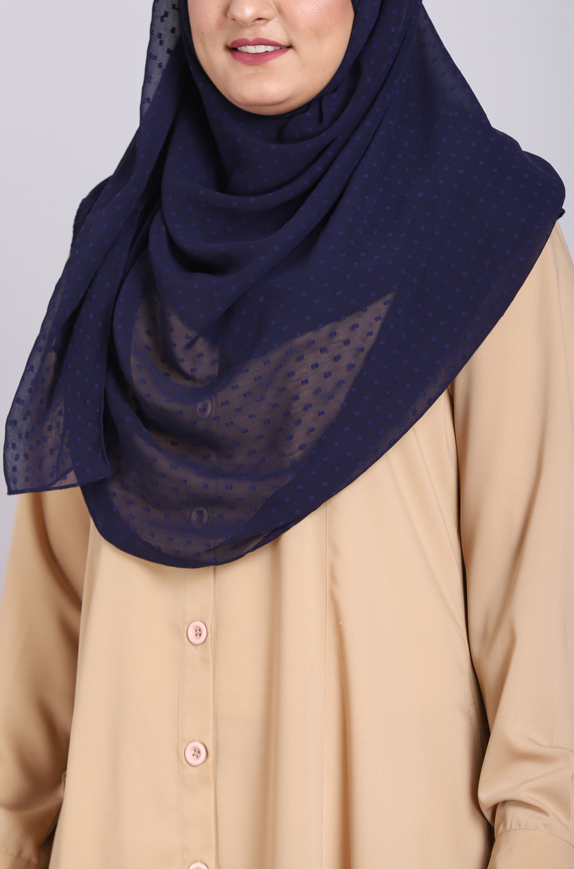 Deep Blue Georgette Hijab