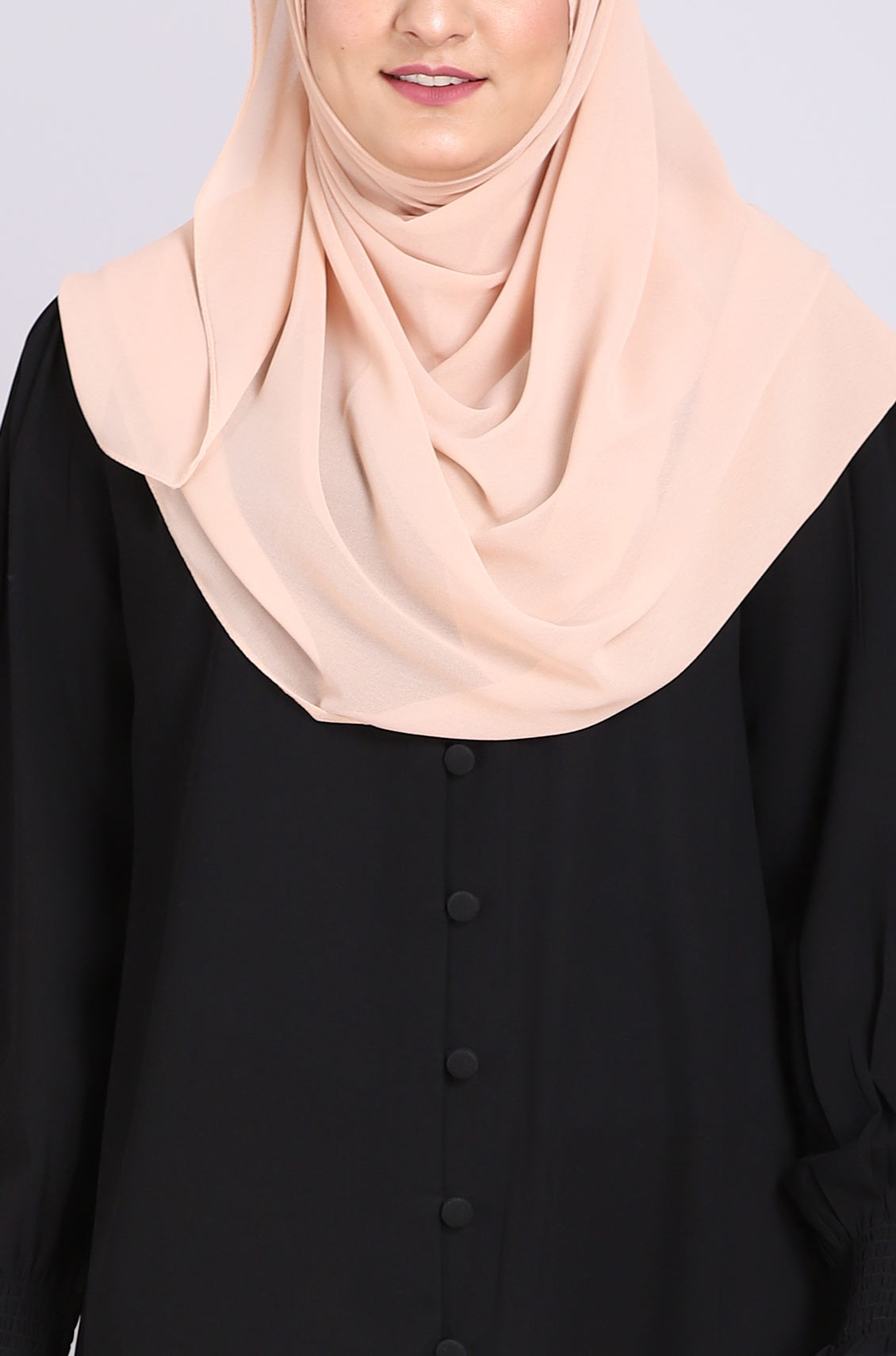 Peach Modal Cotton Plain Hijab