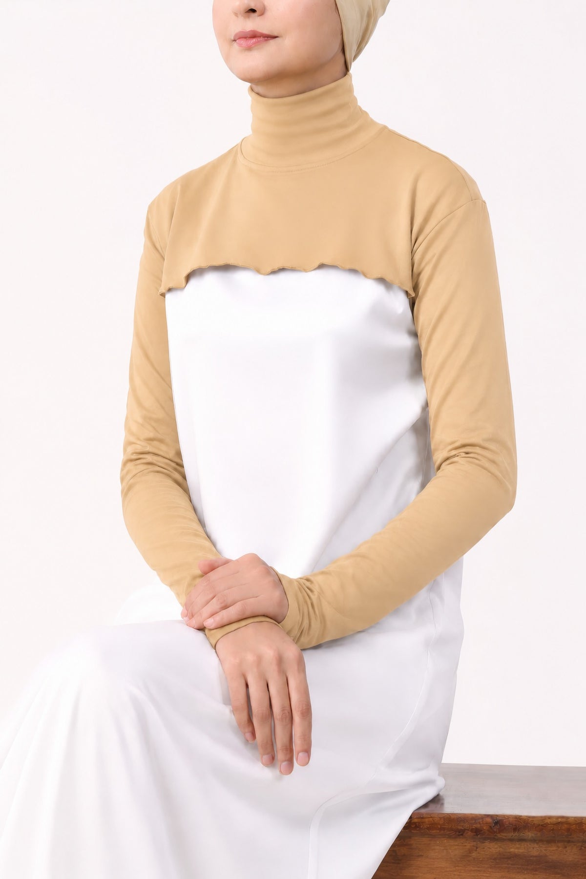 Neck and Sleeve Extender High Neck Nude