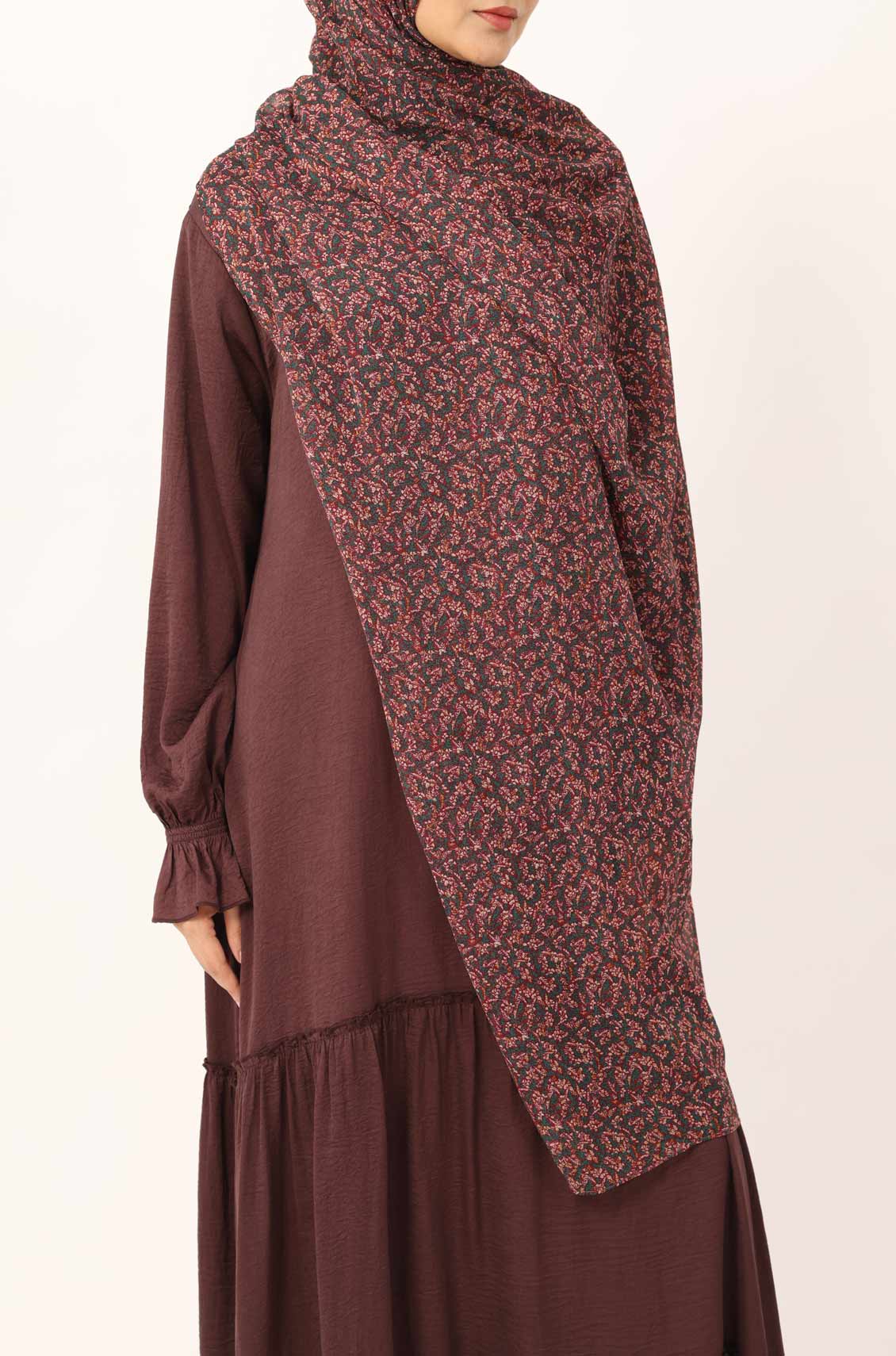 Rustic Rose Print Chiffon Hijab