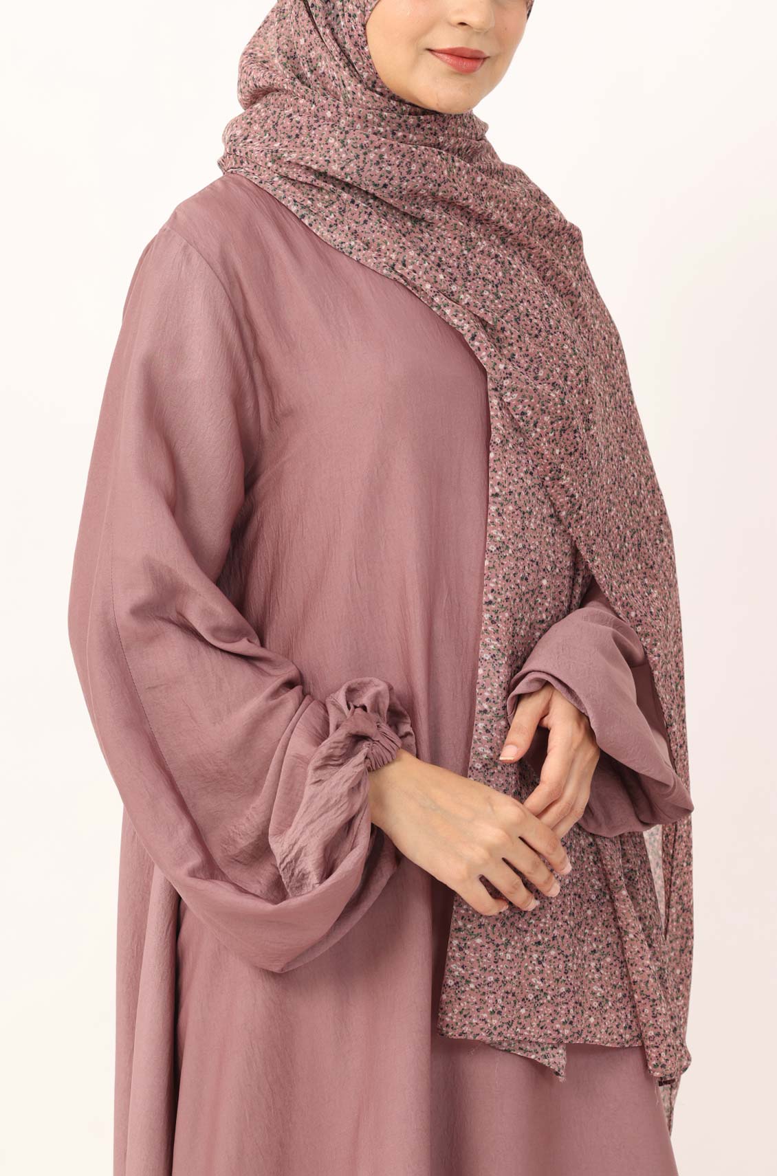 Blush Petals Print Chiffon Hijab