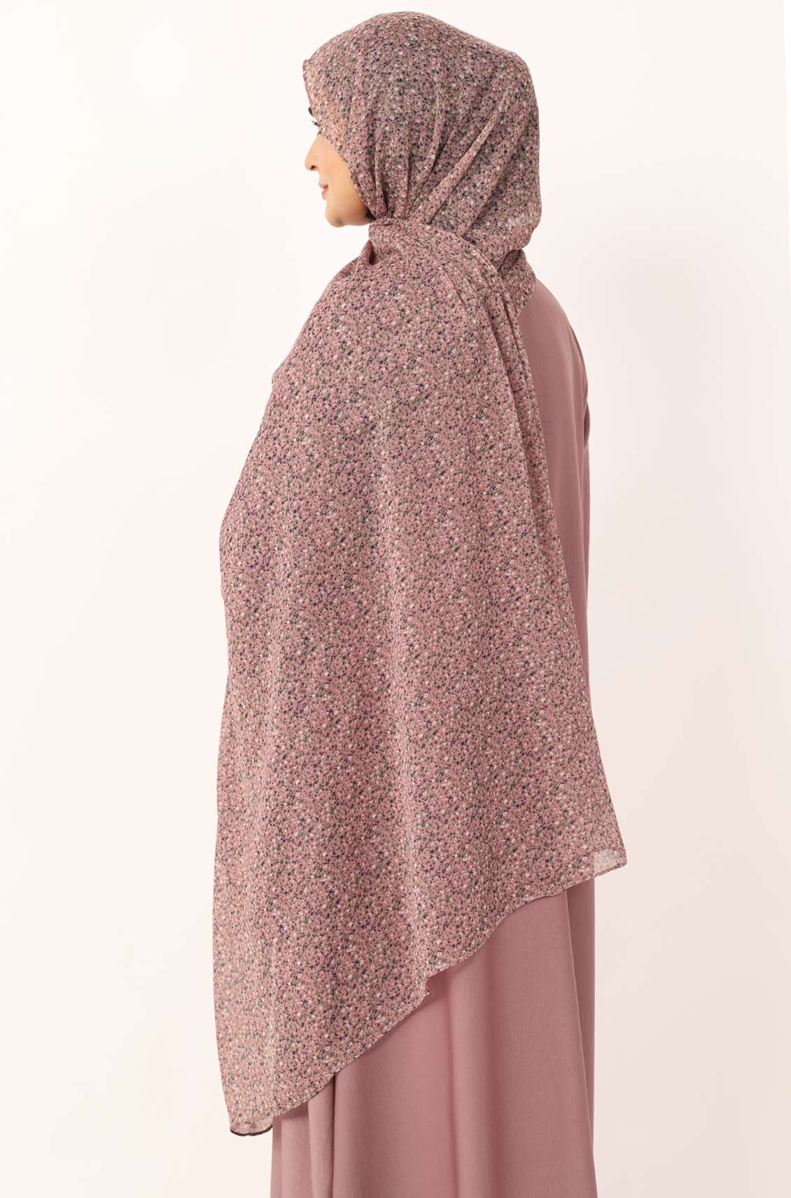 Blush Petals Print Chiffon Hijab