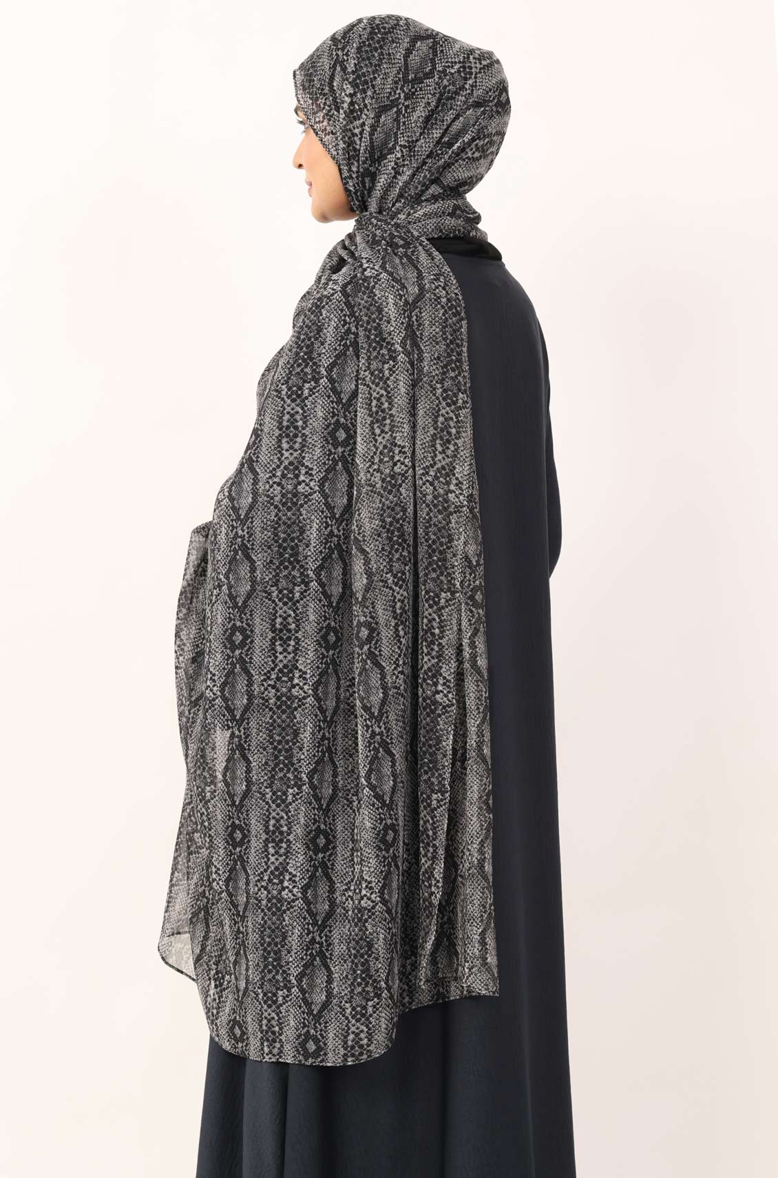 Mystic Serpent Print Chiffon Hijab