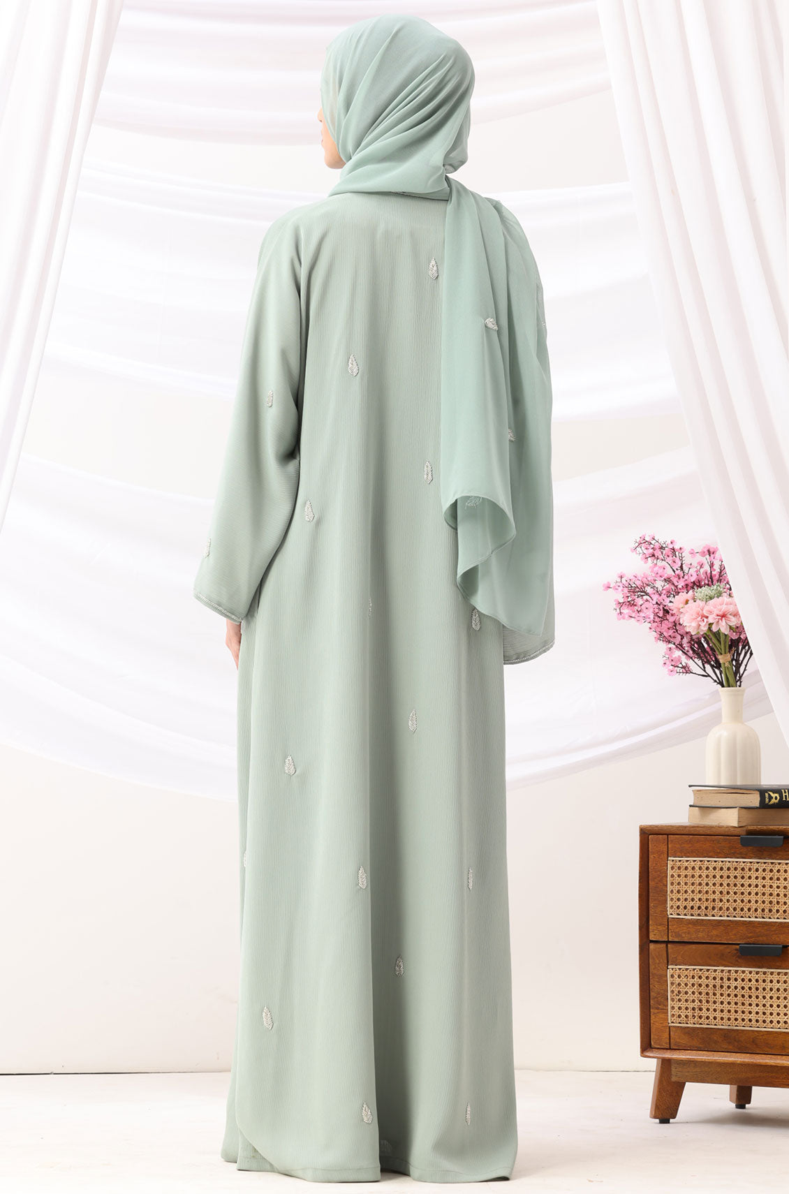 Amira Abaya Dress Soft Mint
