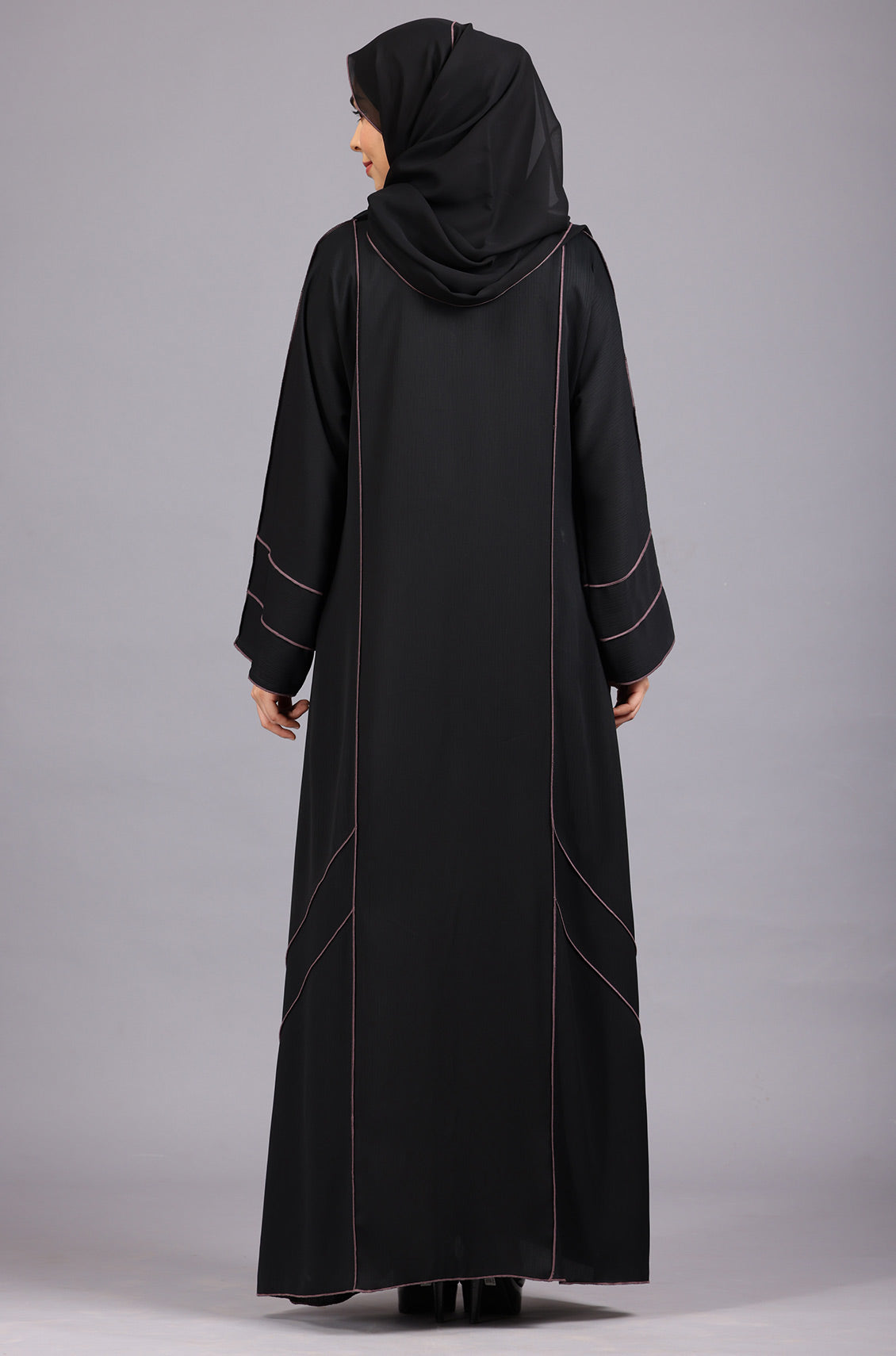 Black Princess Trim Abaya