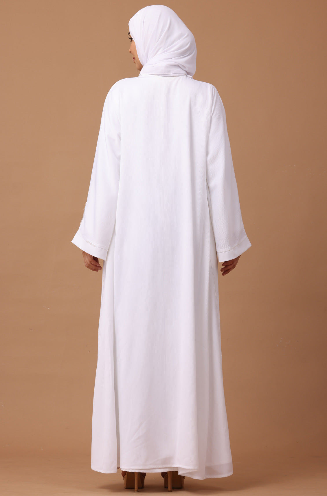 White Pearl Zoom Abaya