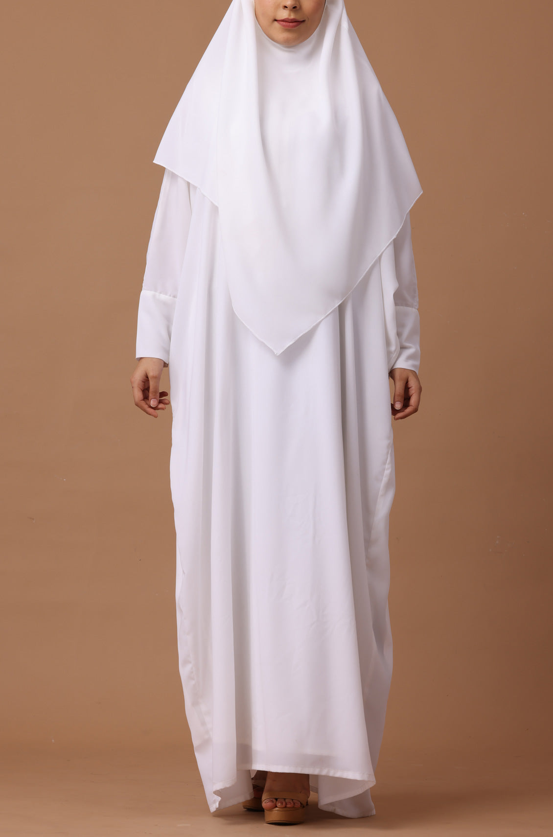 Simple Abaya Kaftan Style White