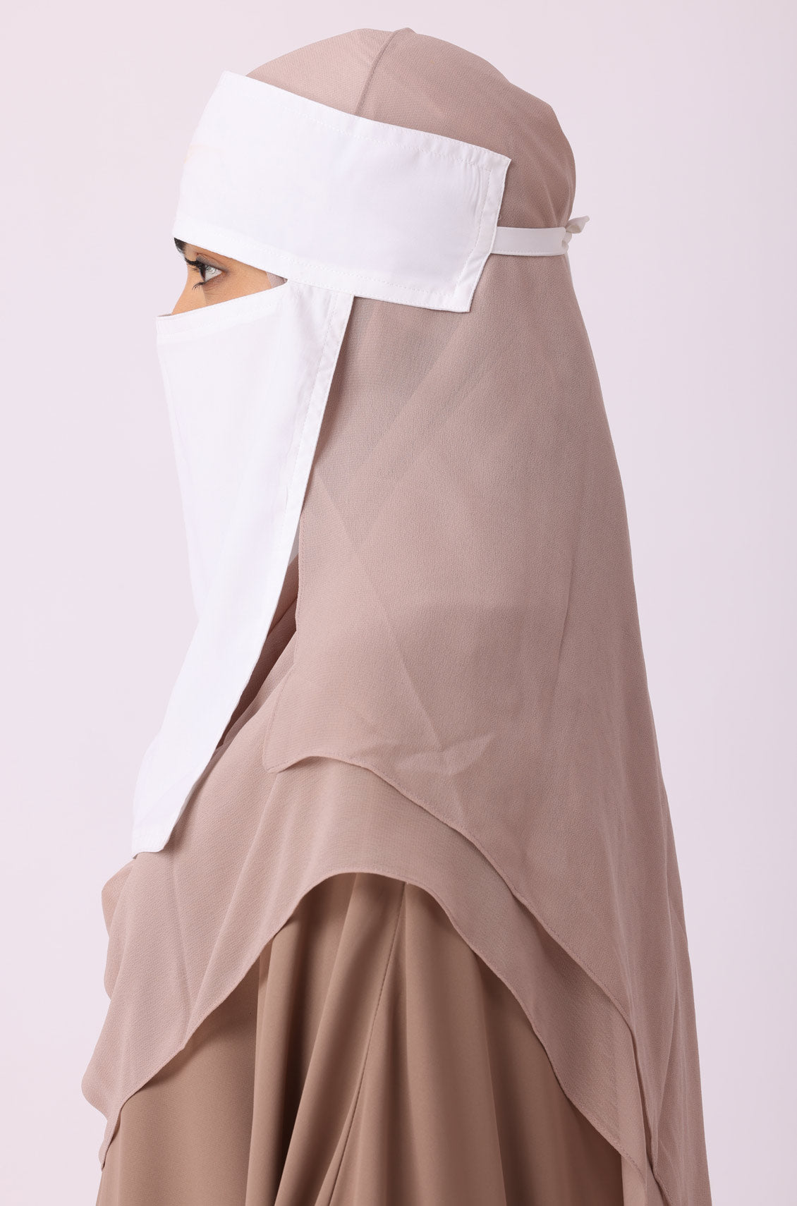 Niqab Short Style White