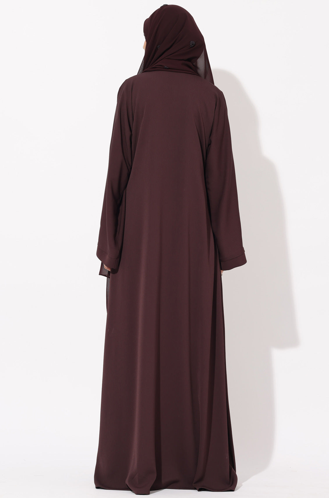 Luxury Pretty Petals Abaya Dress - Dark Brown