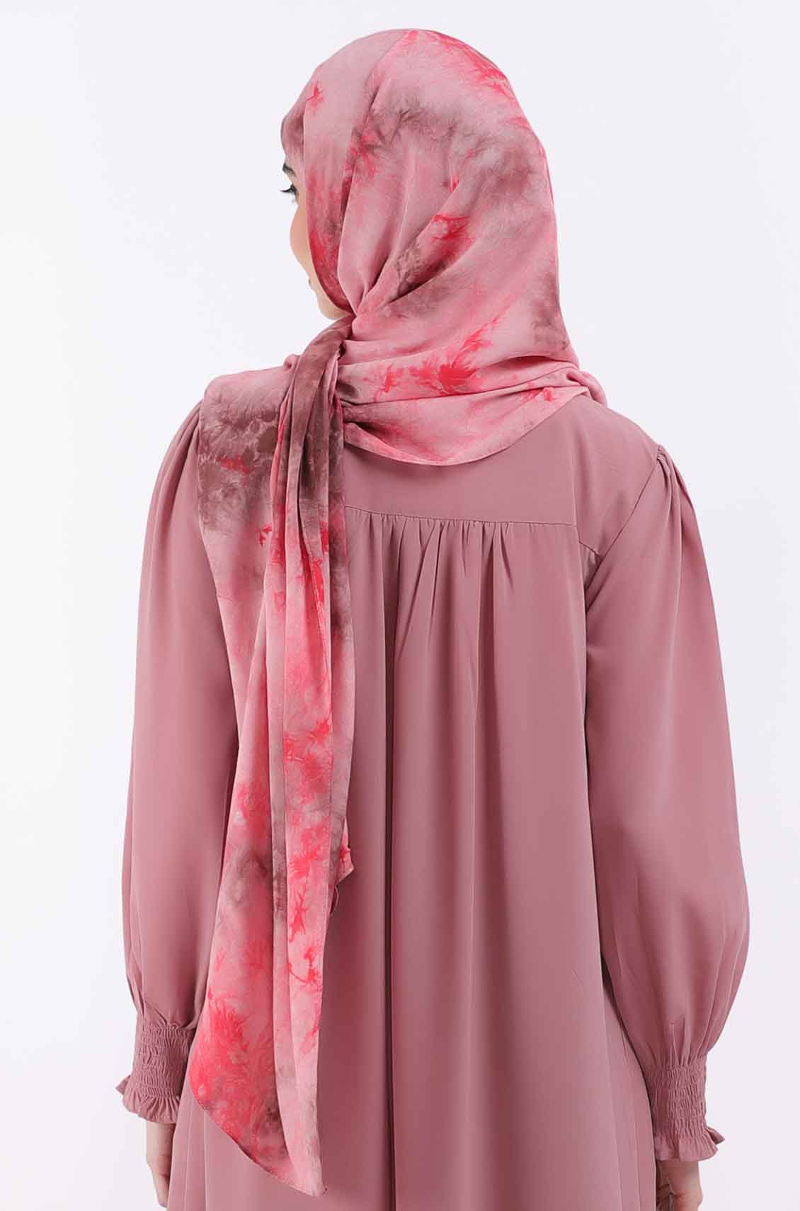Pink Rayon Cotton Tie Dye Hijab