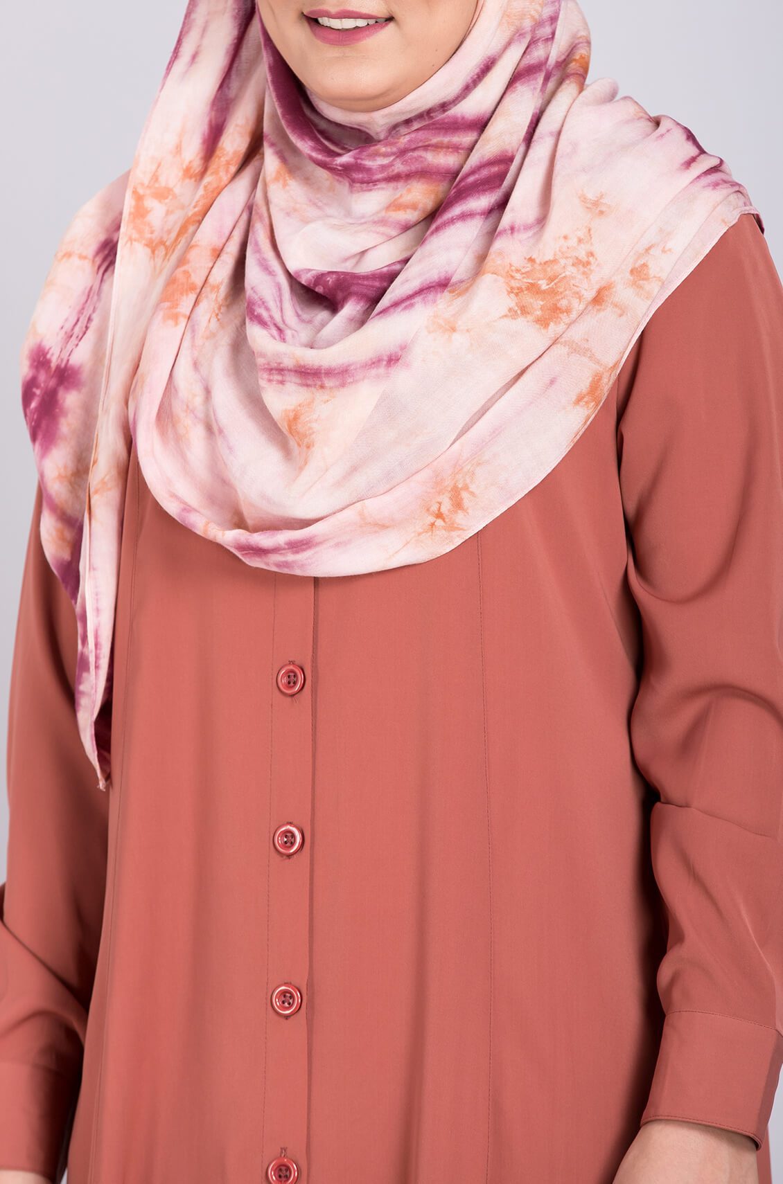 Cream Rayon Cotton Tie Dye Hijab OnlyModest