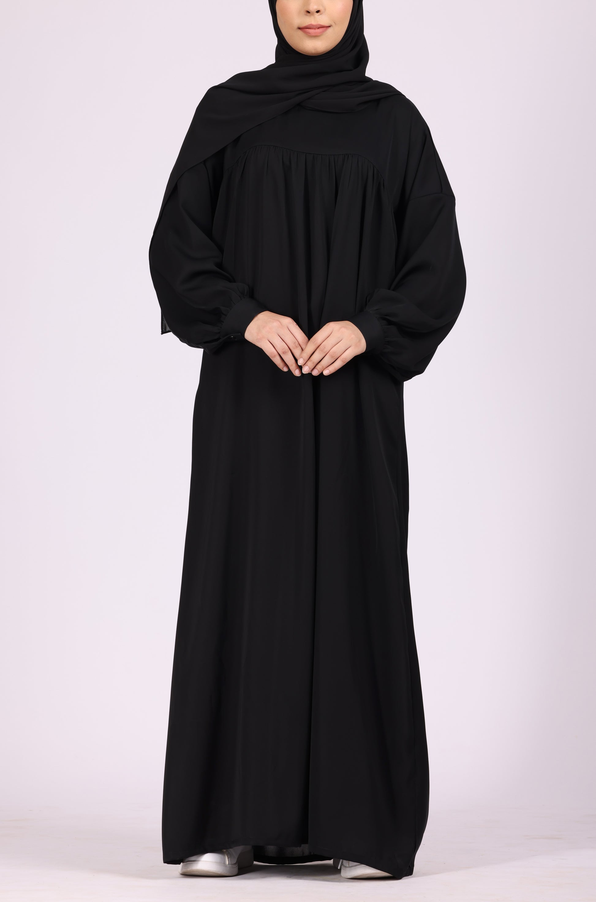 Black Satin Abaya Dress – OnlyModest
