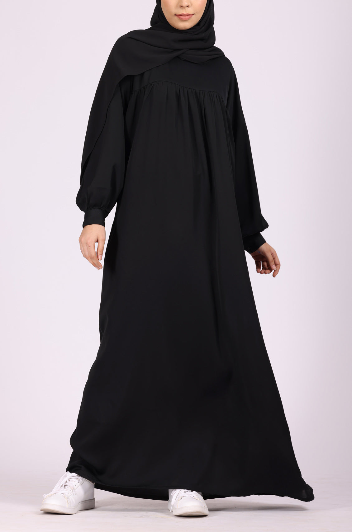 Black Satin Abaya Dress – OnlyModest