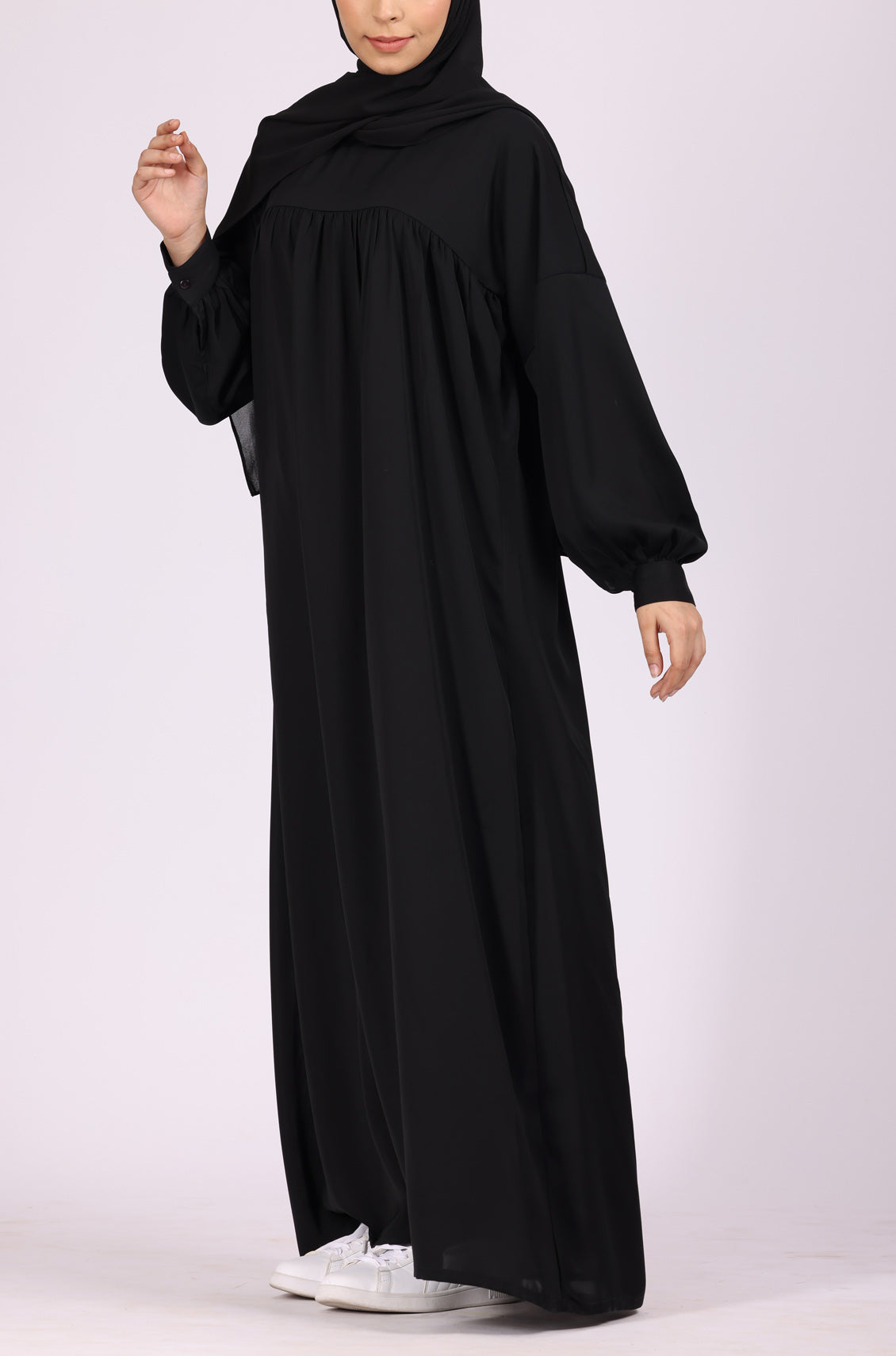 Black Satin Abaya Dress – OnlyModest