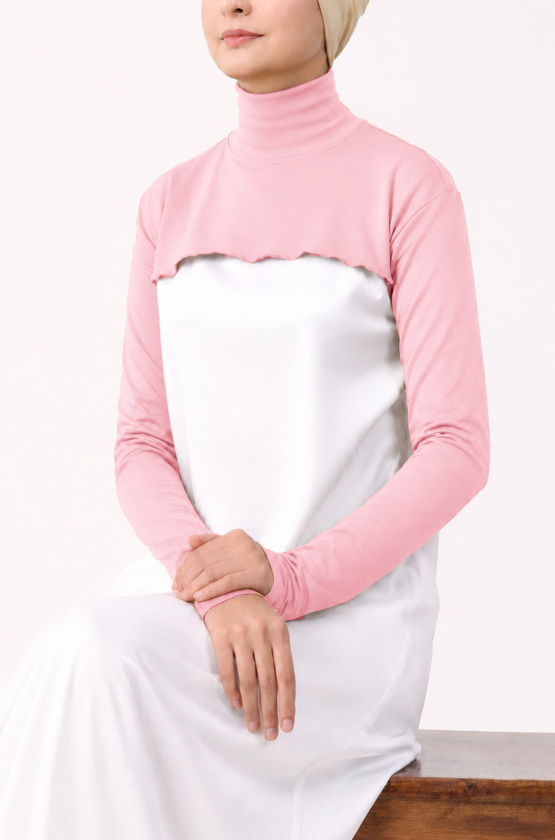 Neck and Sleeve Extender High Neck Baby Pink