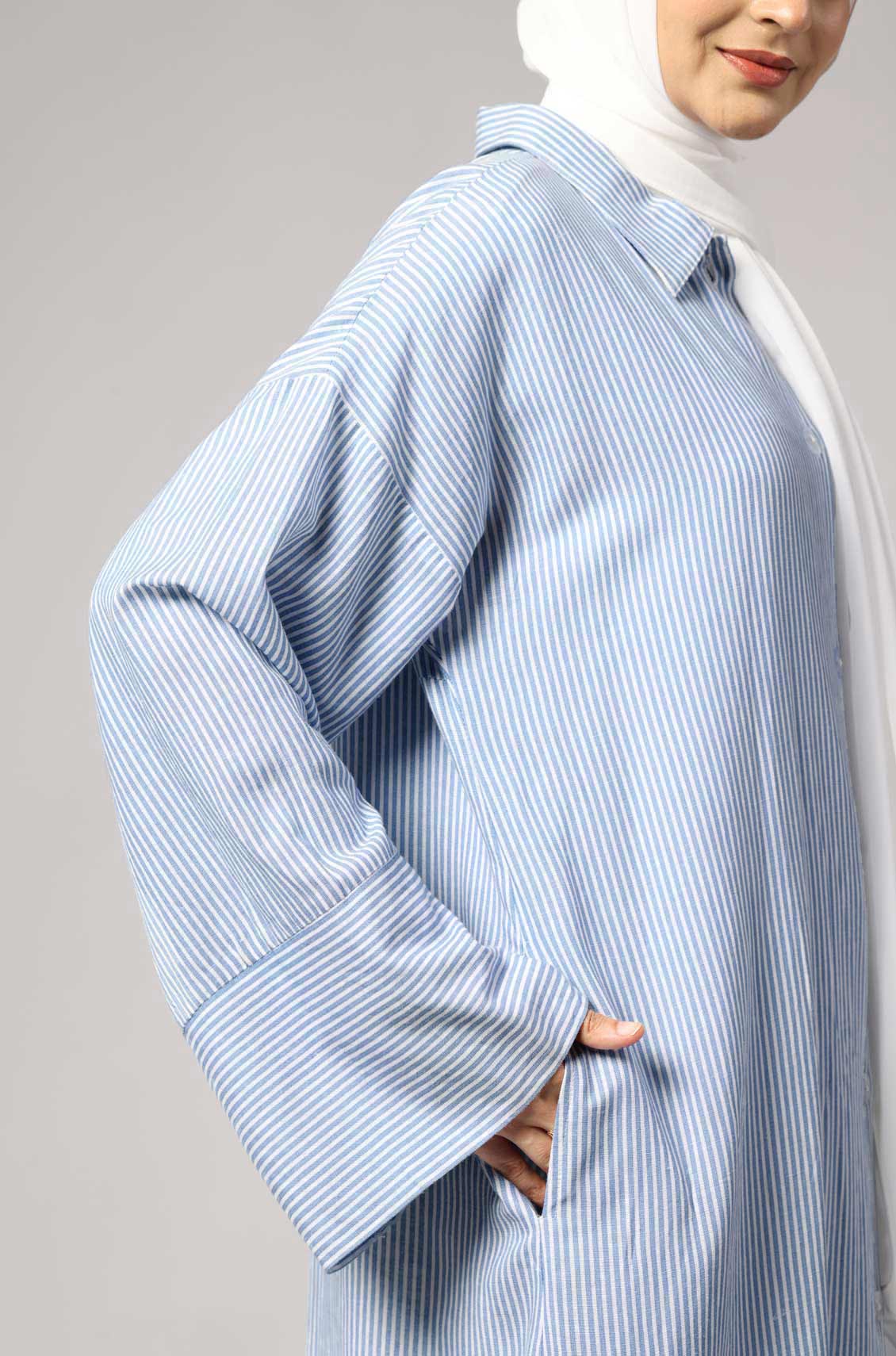 Marina Stripe Dress Blue