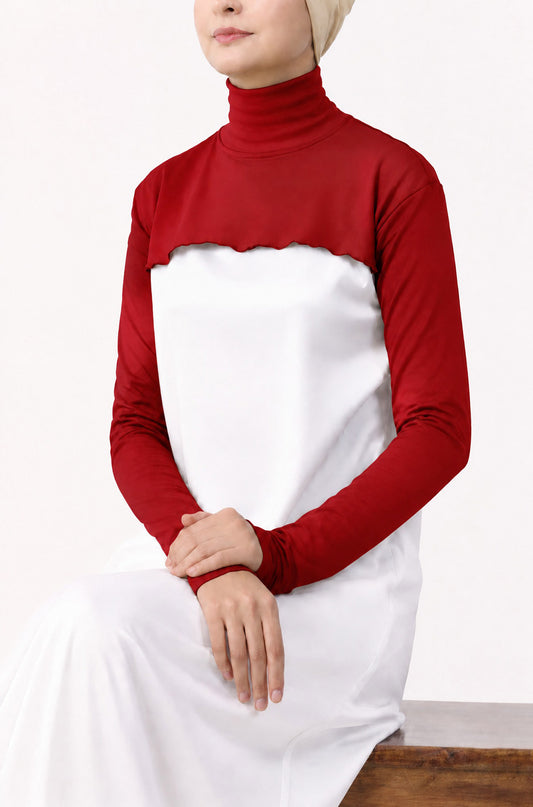 Neck and Sleeve Extender High Neck Bridal Red