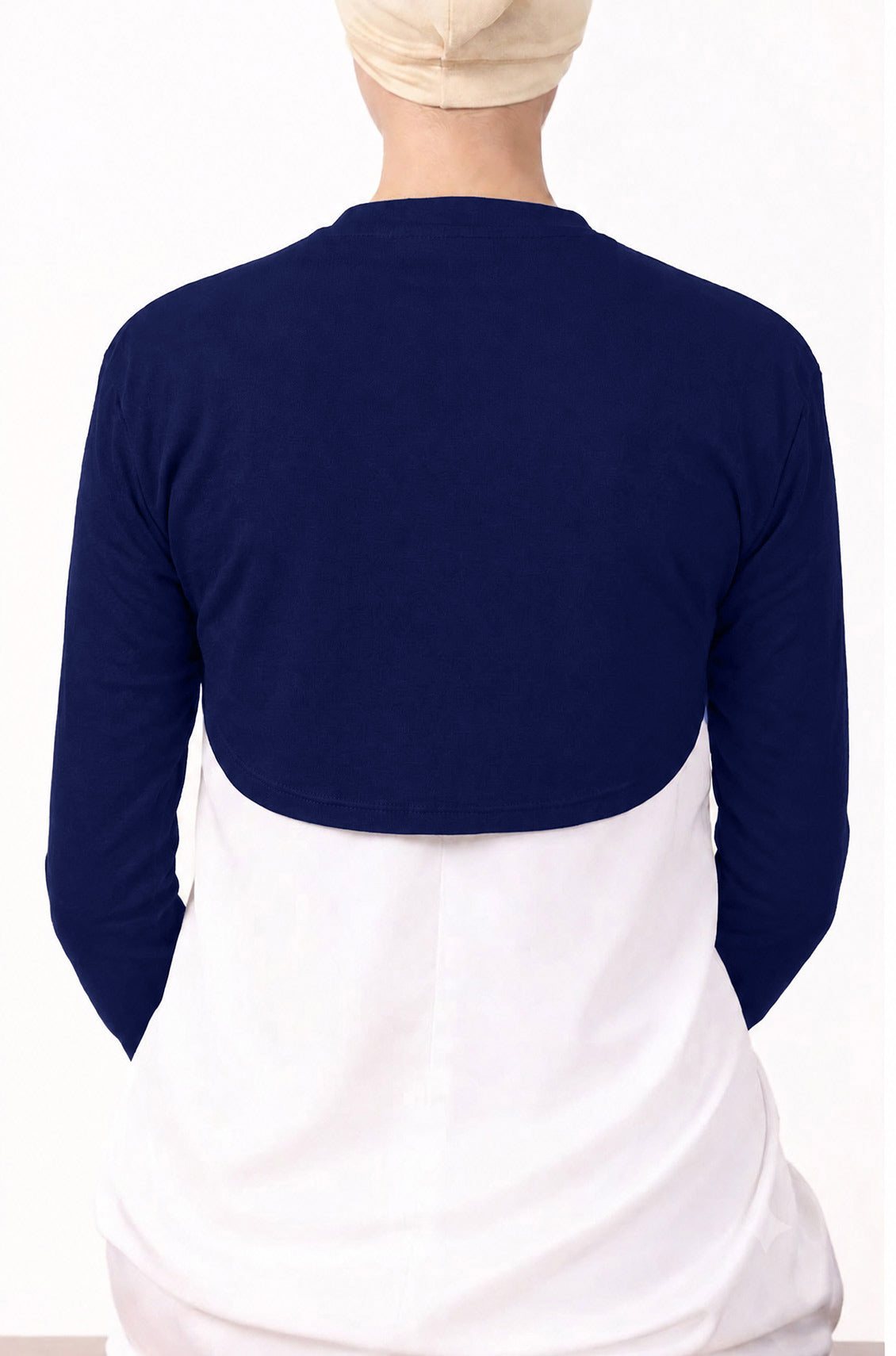 Crop Neck and Sleeve Extender Navy