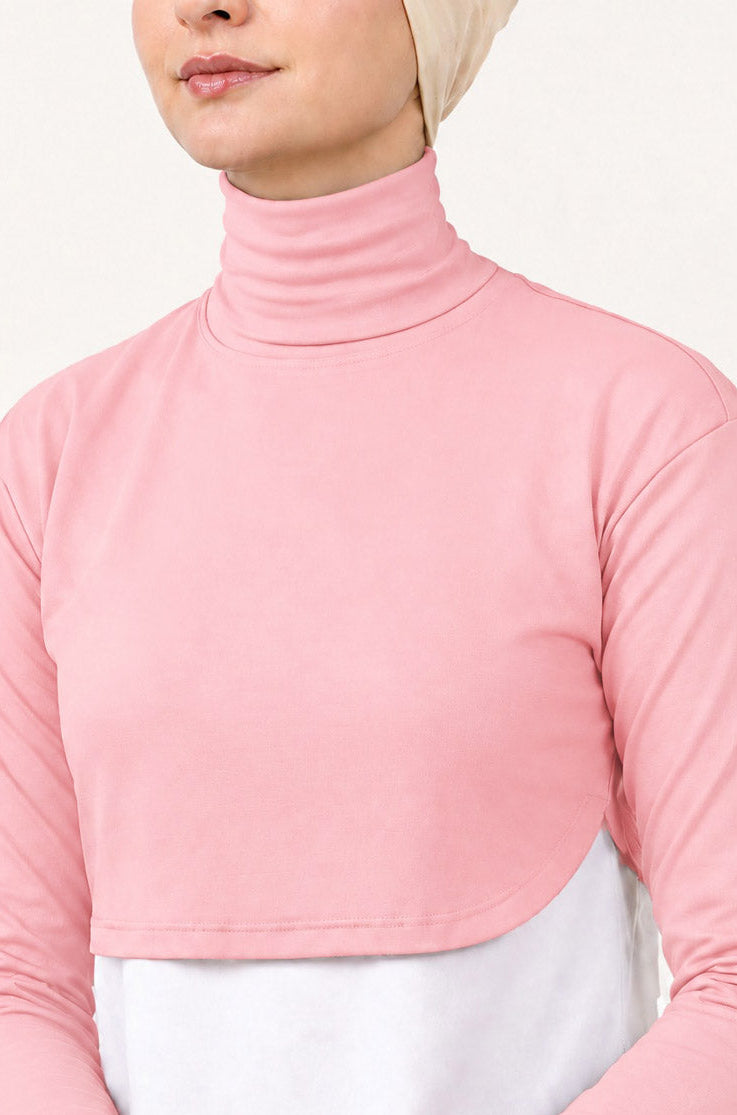 Crop Neck and Sleeve Extender Baby Pink