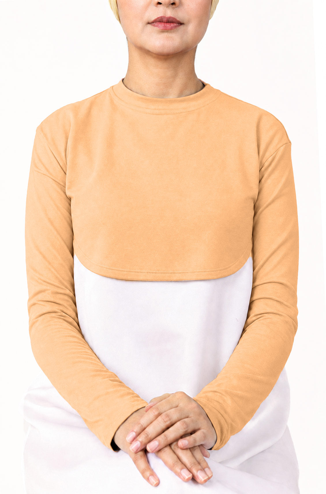 Crop Neck and Sleeve Extender Nude