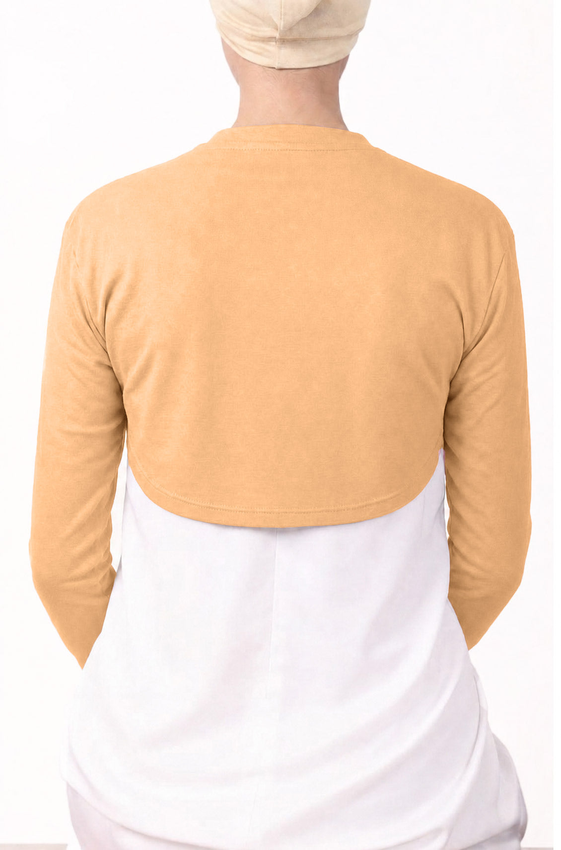 Crop Neck and Sleeve Extender Nude