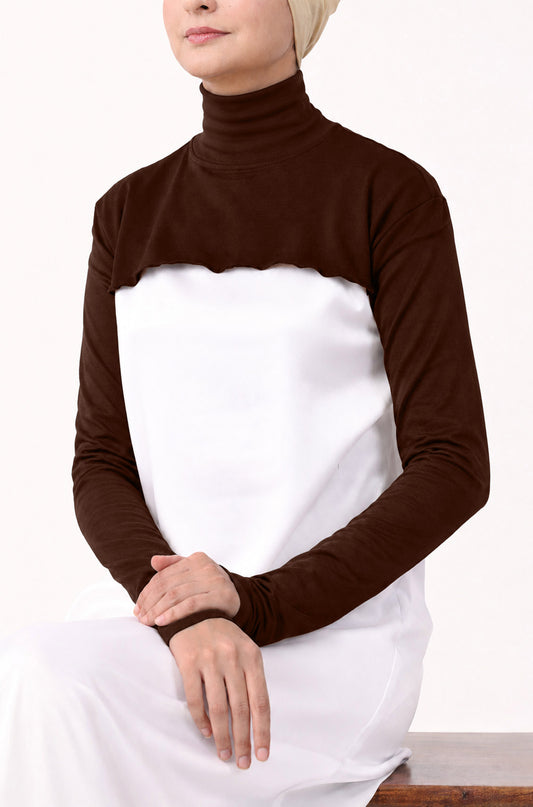 Neck and Sleeve Extender High Neck Dark Brown