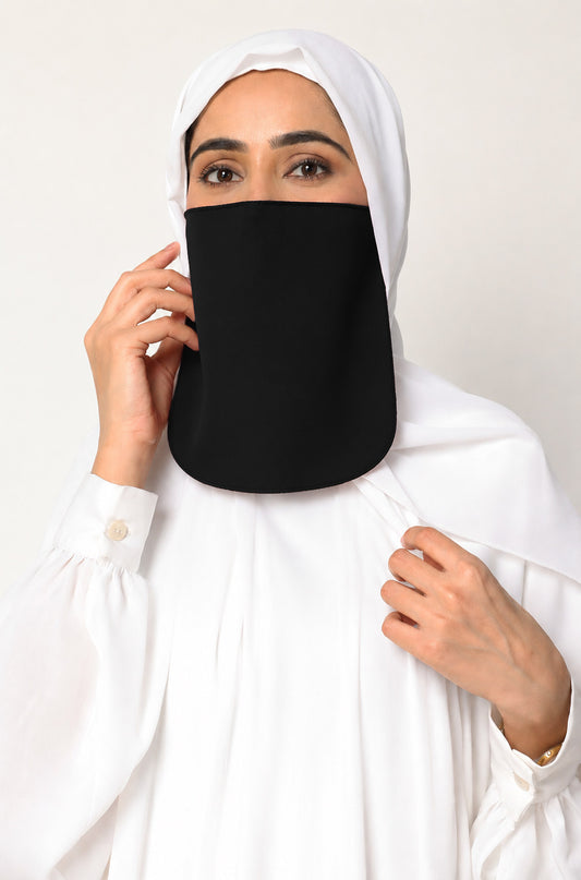 Half Niqab Short Black