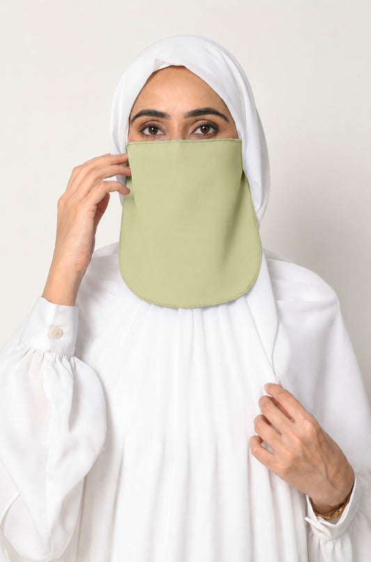 Half Niqab Short Soft Olive
