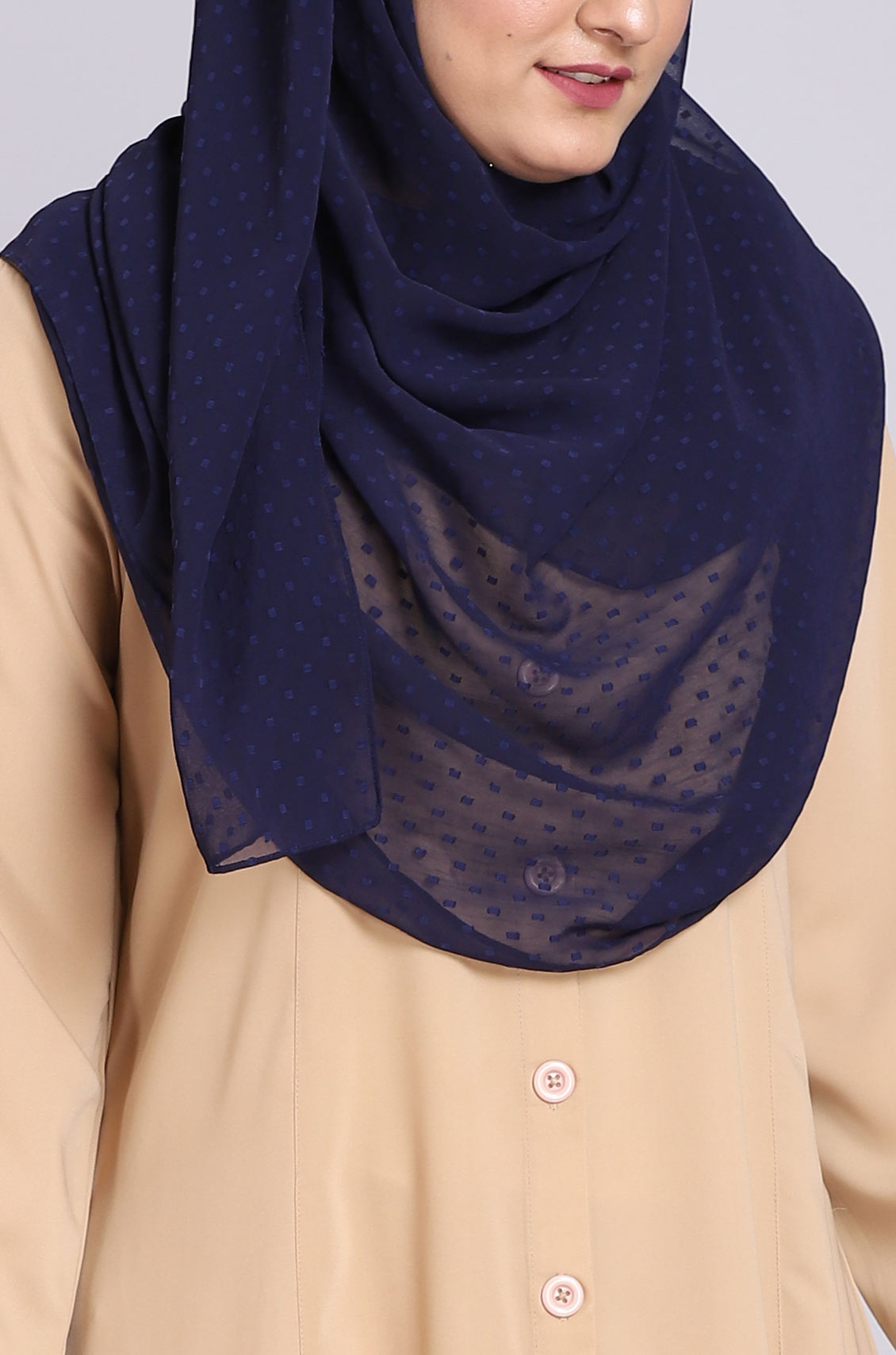 Deep Blue Georgette Hijab