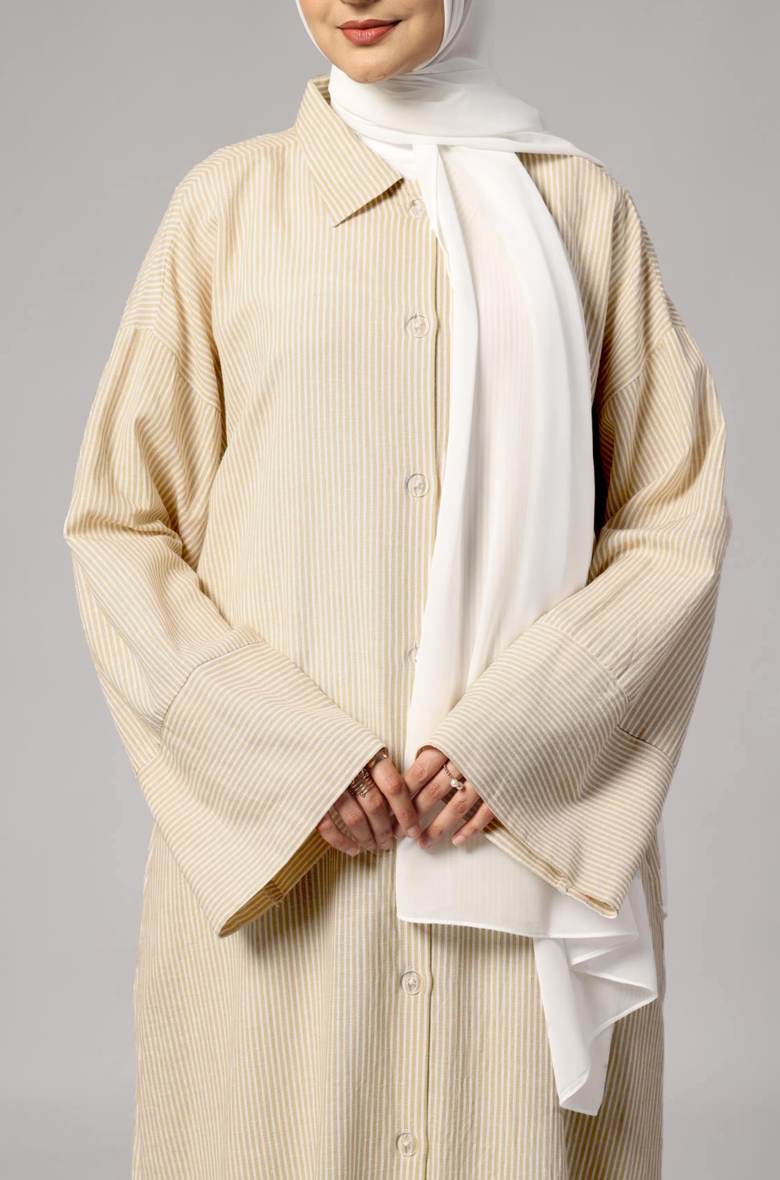 Marina Stripe Dress Mustard