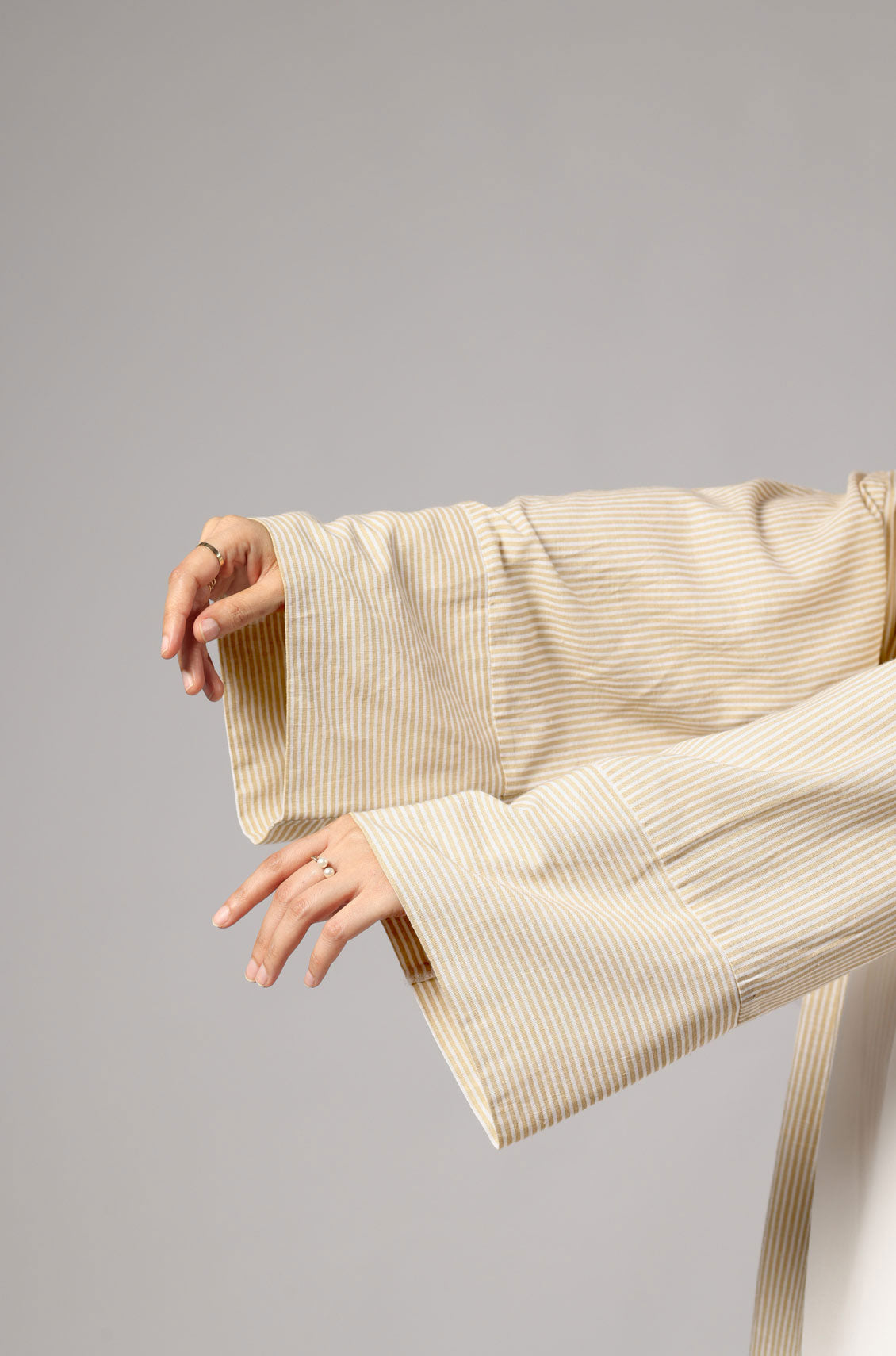Marina Stripe Dress Mustard