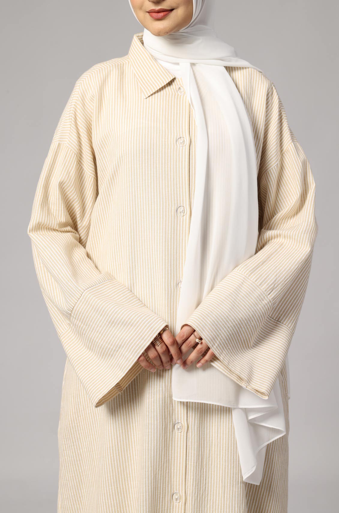 Marina Stripe Dress Mustard
