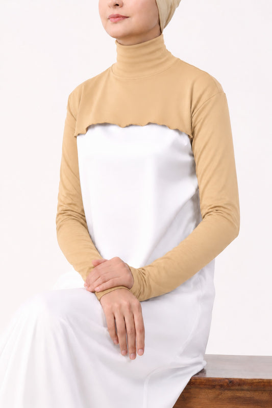 Neck and Sleeve Extender High Neck Nude