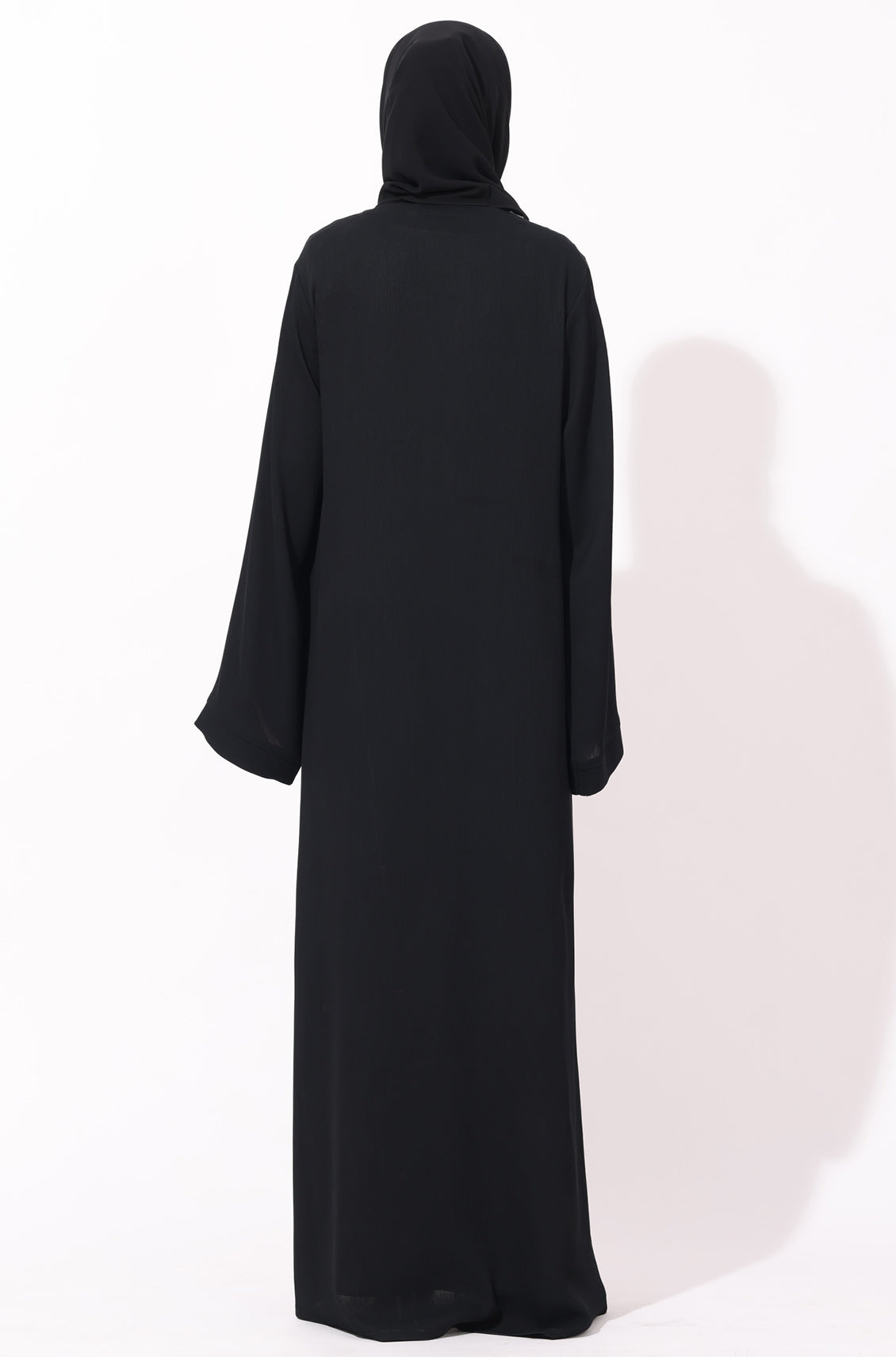 Black Zoom Abaya Front Closed