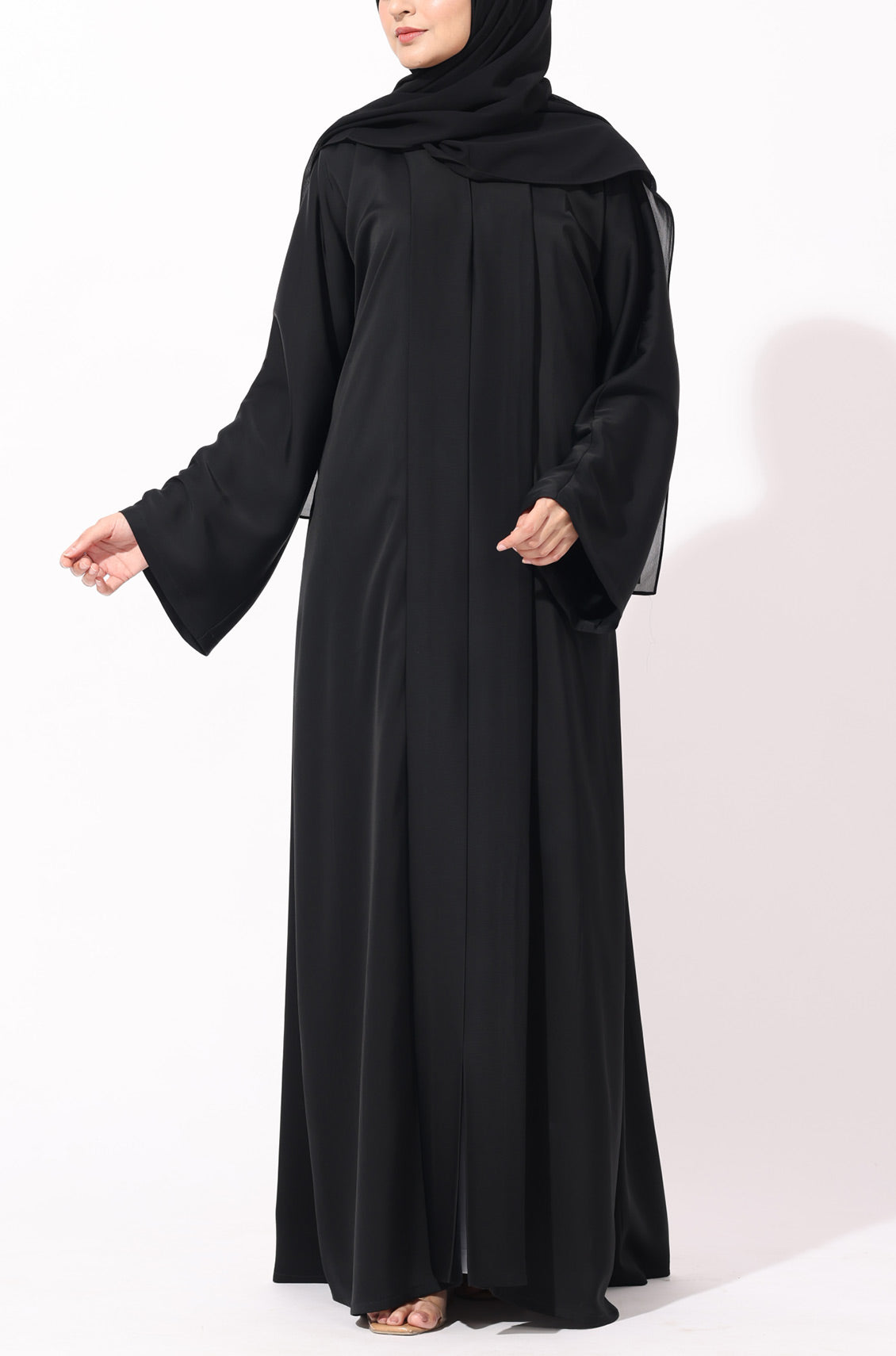 Luxury Pleated Abaya Noir Black