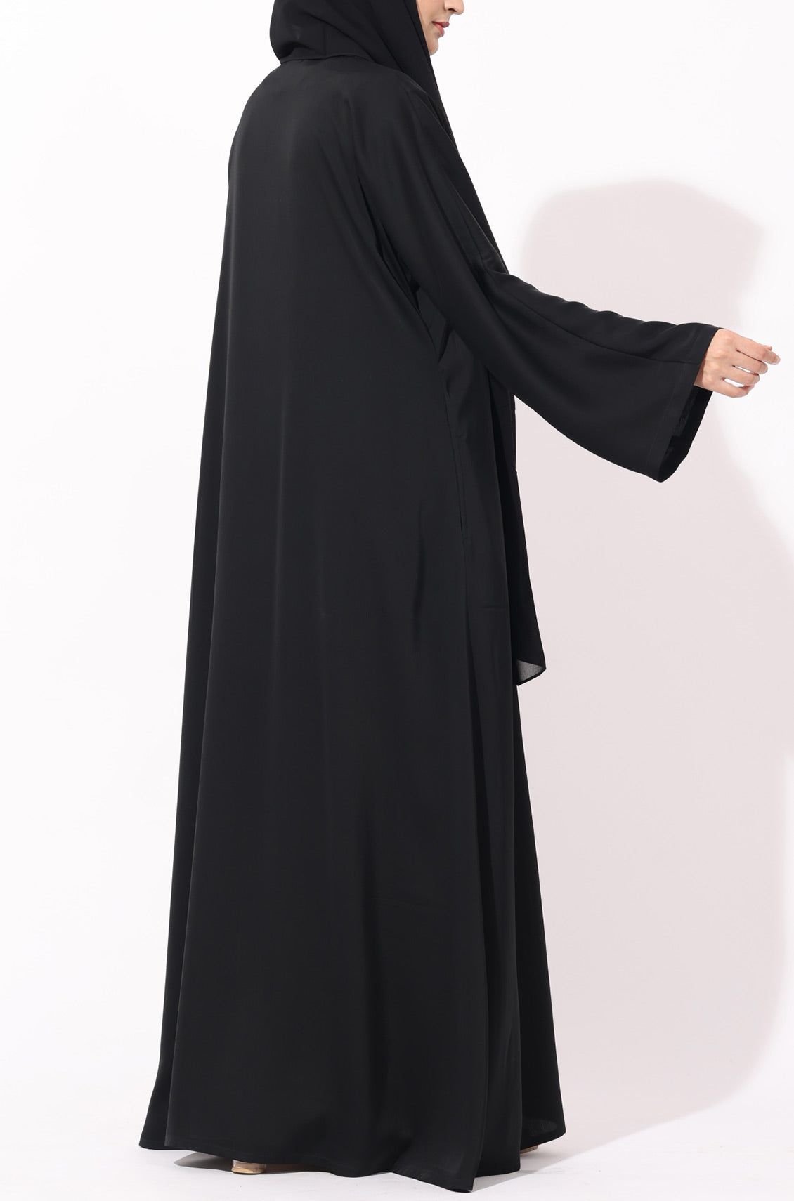 Luxury Pleated Abaya Noir Black