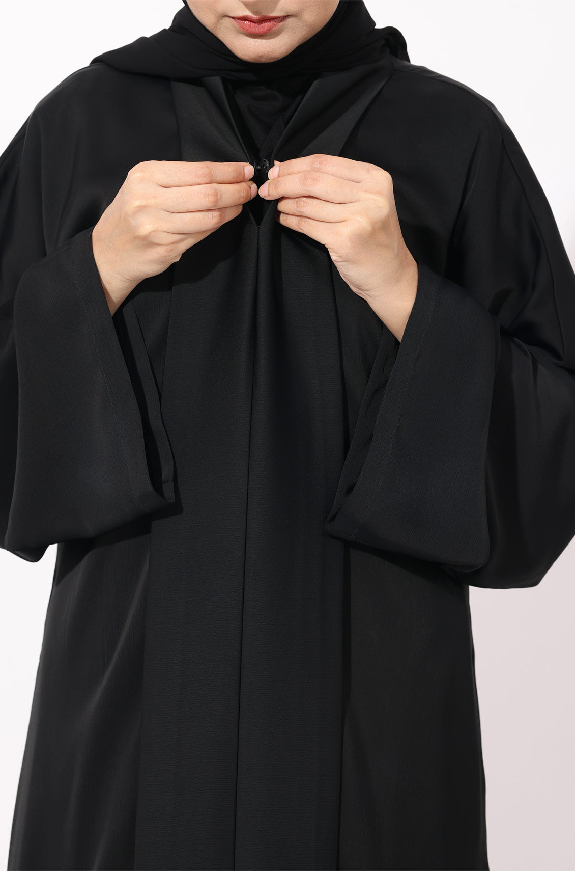 Luxury Pleated Abaya Noir Black