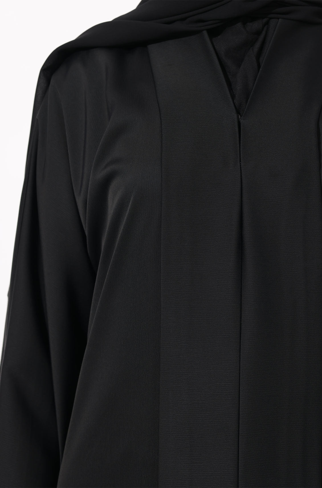 Luxury Pleated Abaya Noir Black