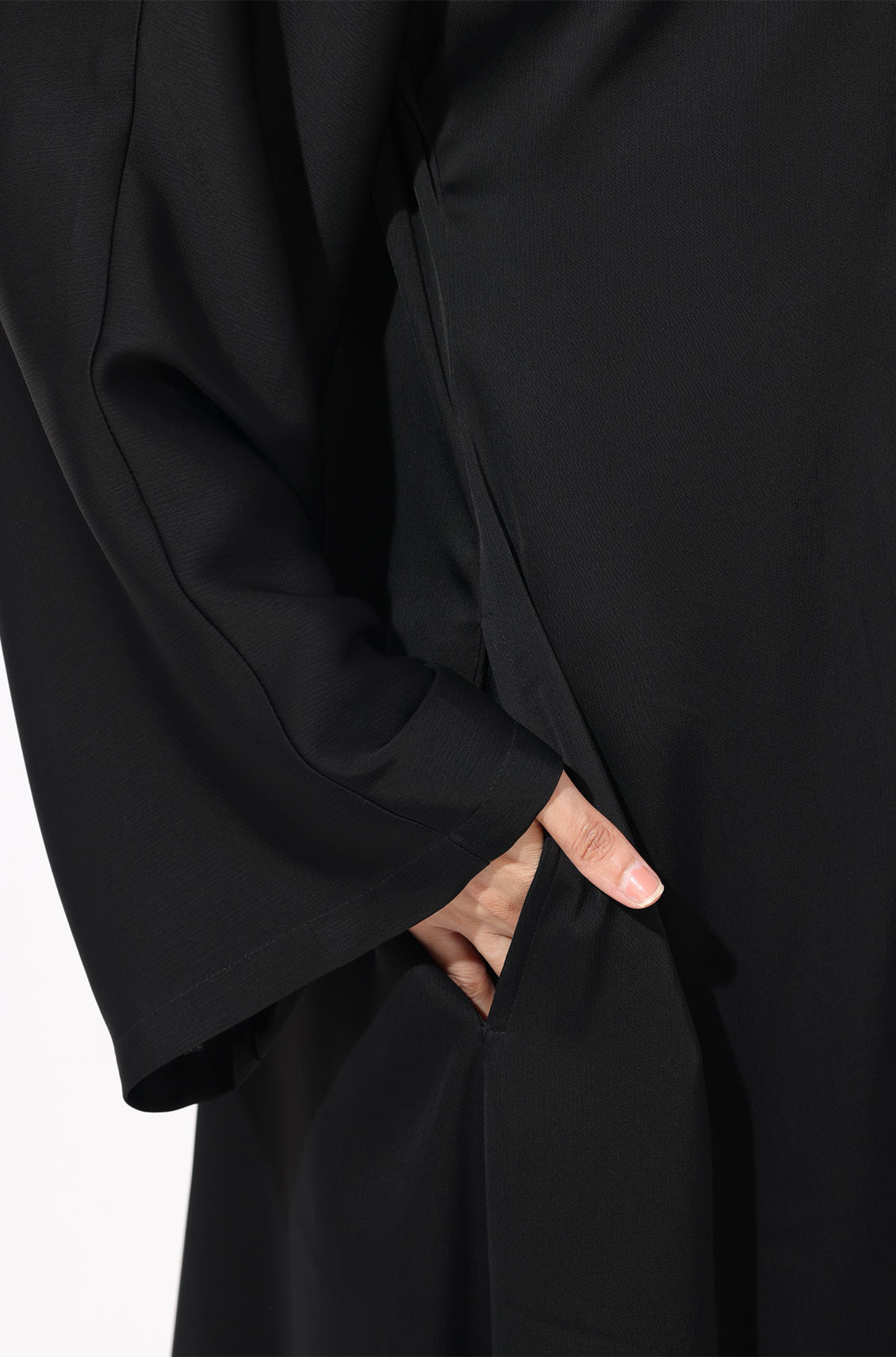 Luxury Pleated Abaya Noir Black