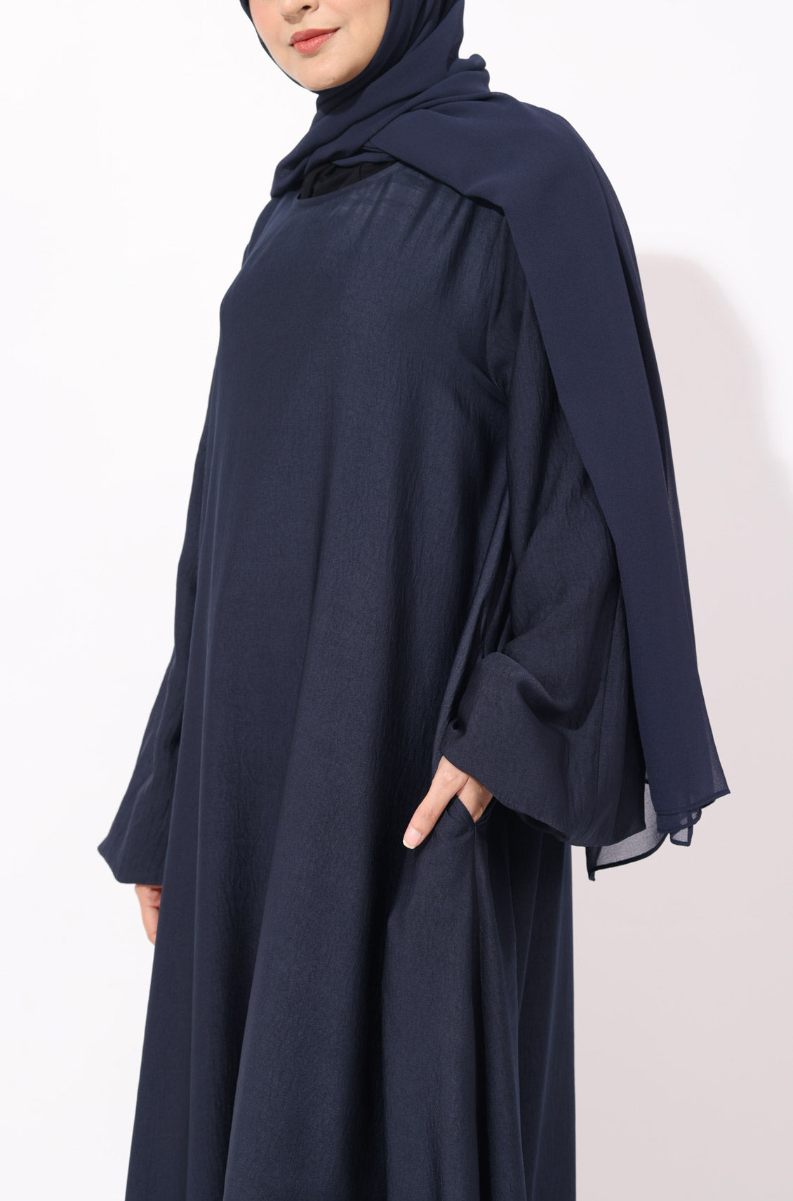 Princess Abaya Dress Deep Navy