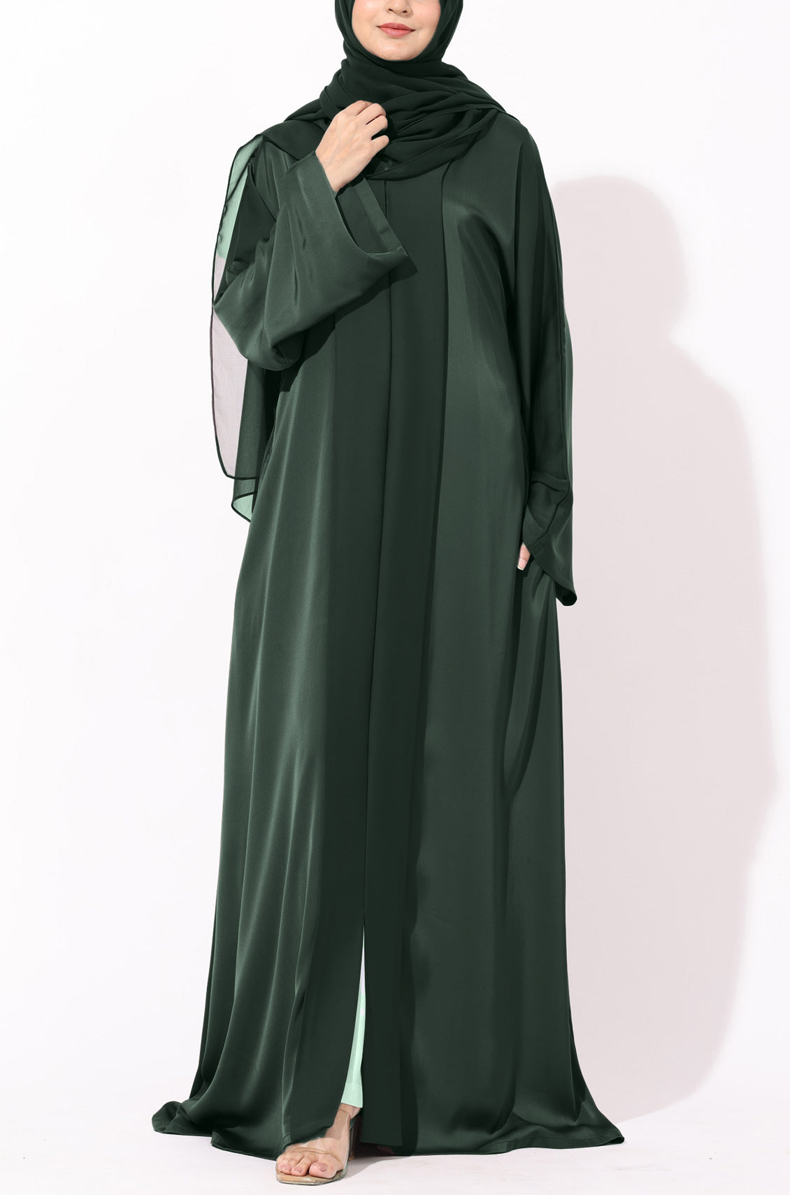 Luxury Pleated Abaya Emerald Green