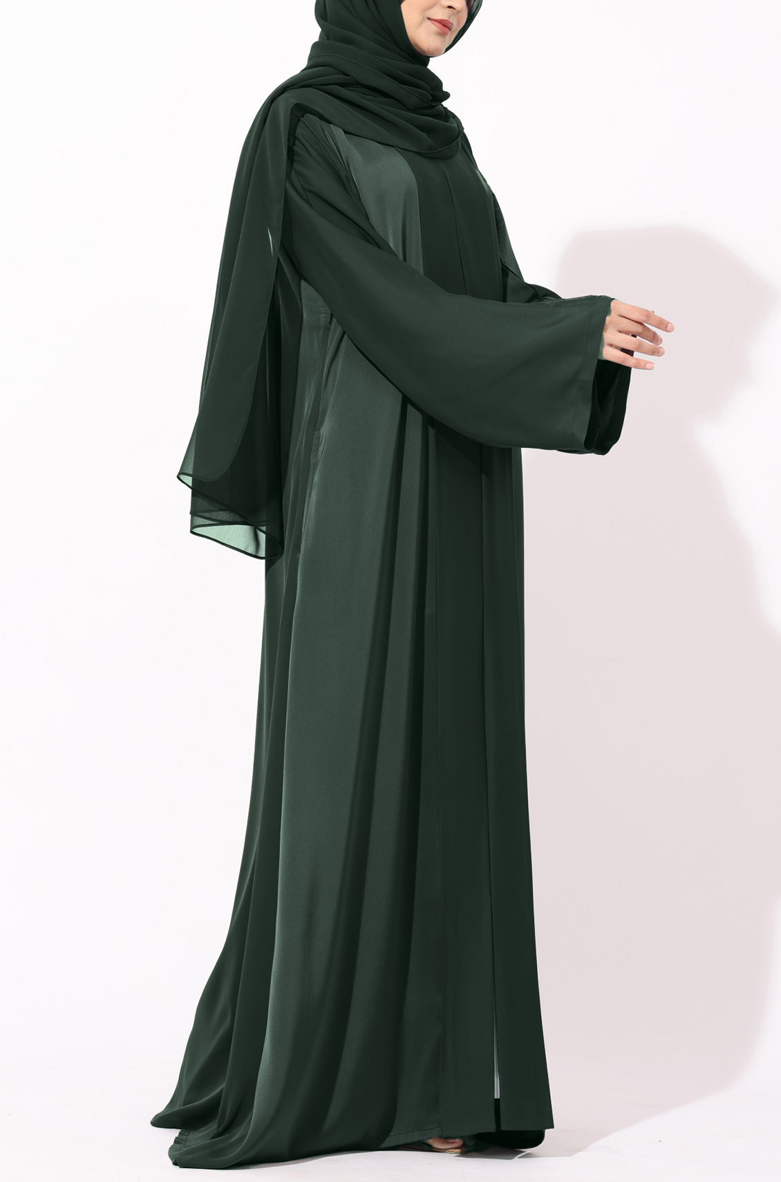 Luxury Pleated Abaya Emerald Green
