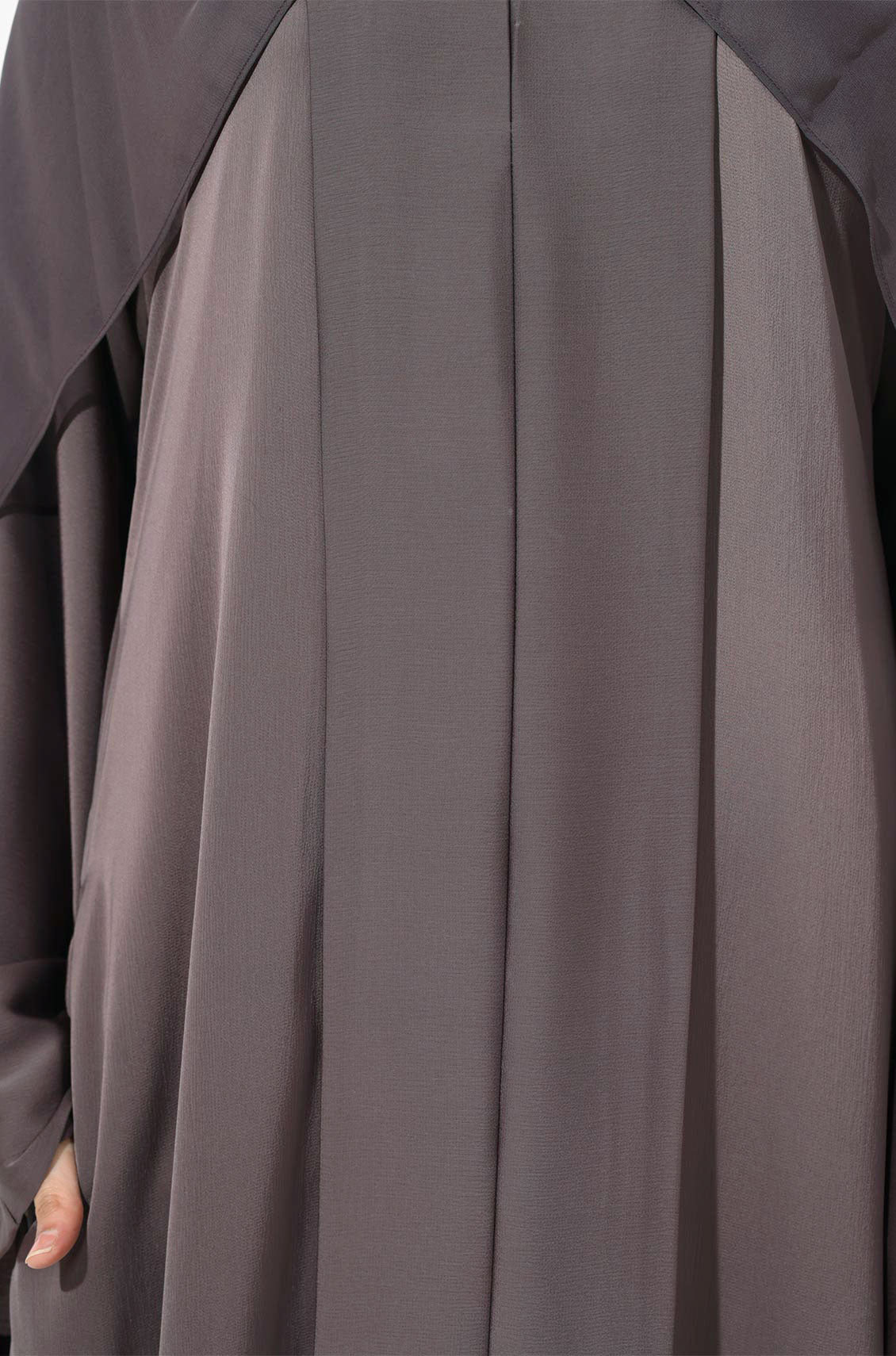 Luxury Pleated Abaya Espresso Brown