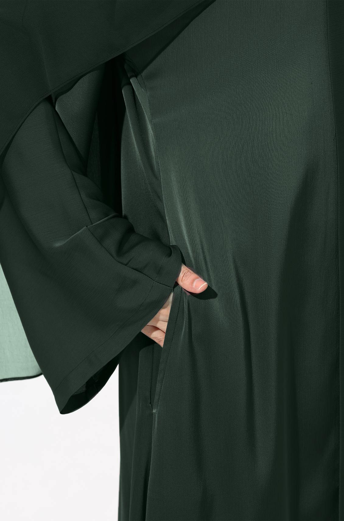 Luxury Pleated Abaya Emerald Green