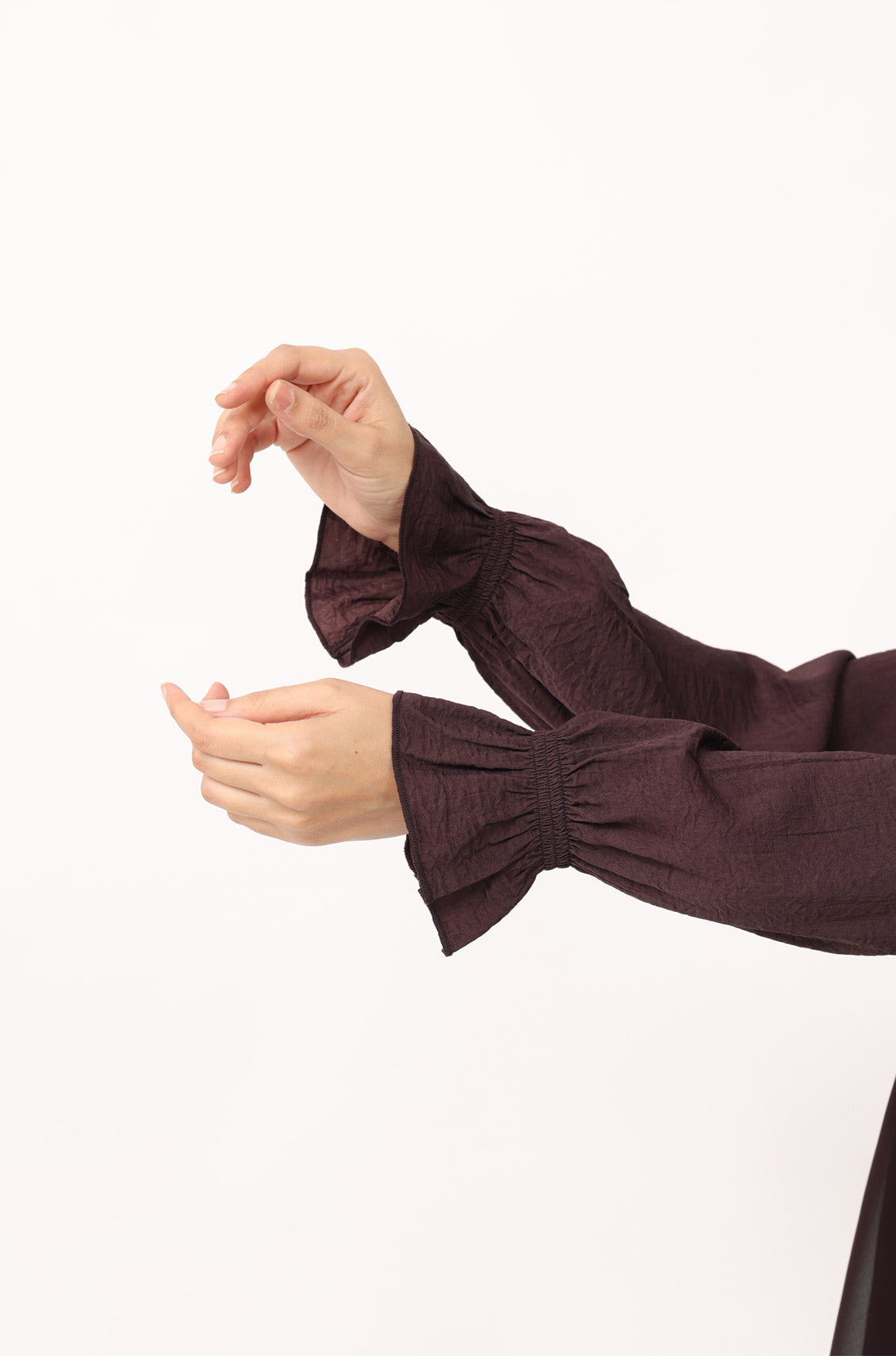 Frill Abaya Dress Mocha Brown