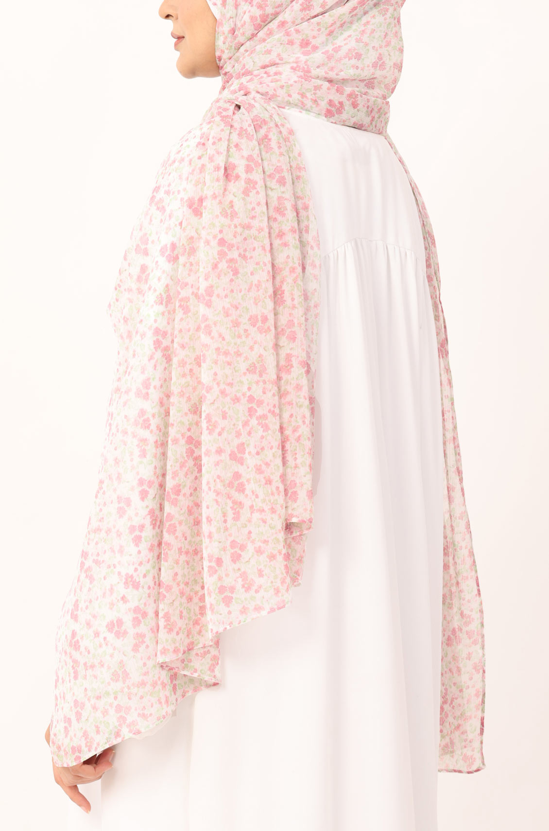 Cherry Blossom Print Chiffon Hijab