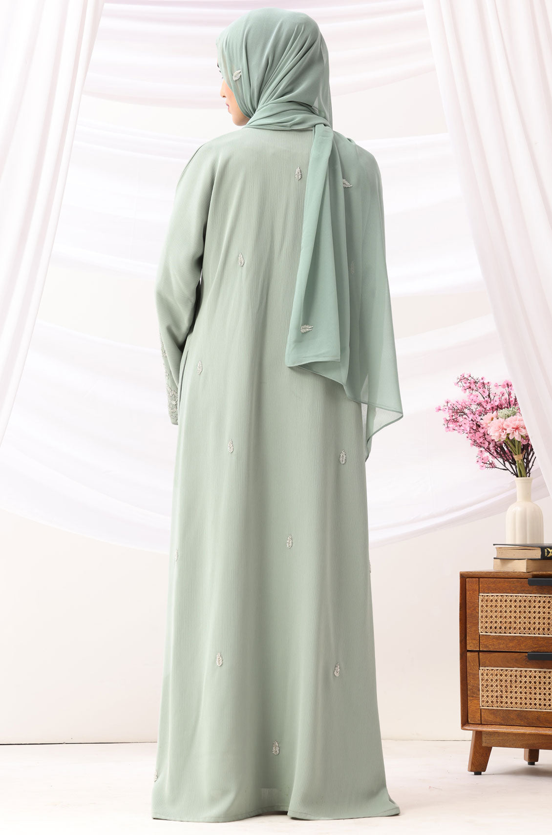Rania Abaya Dress Soft Mint