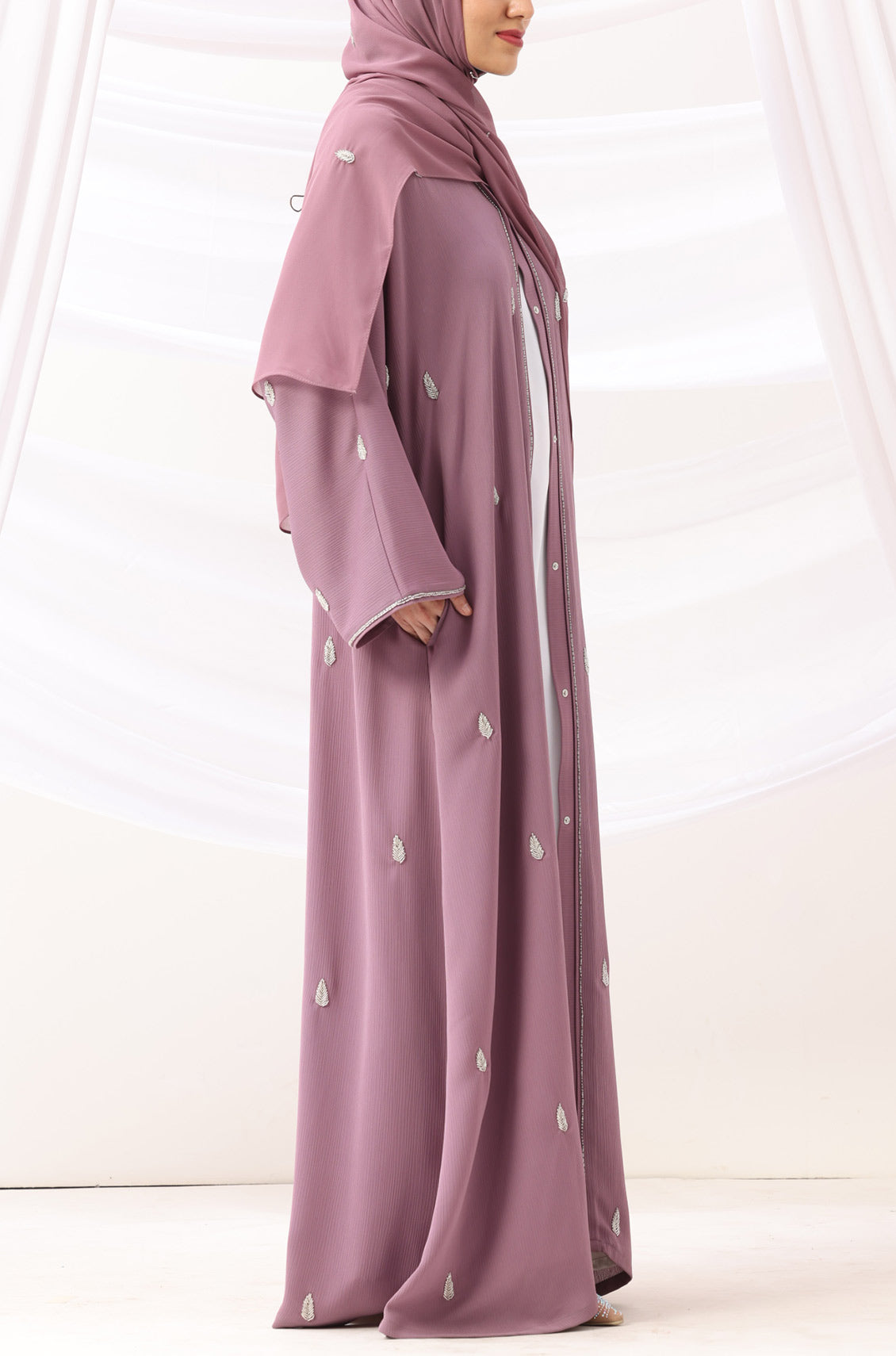 Amira Abaya Dress Rose Mauve
