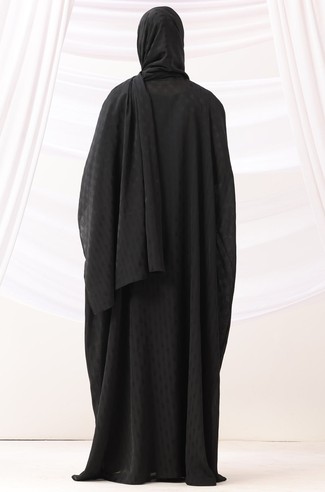 Luxe Dune Kaftan Abaya Black